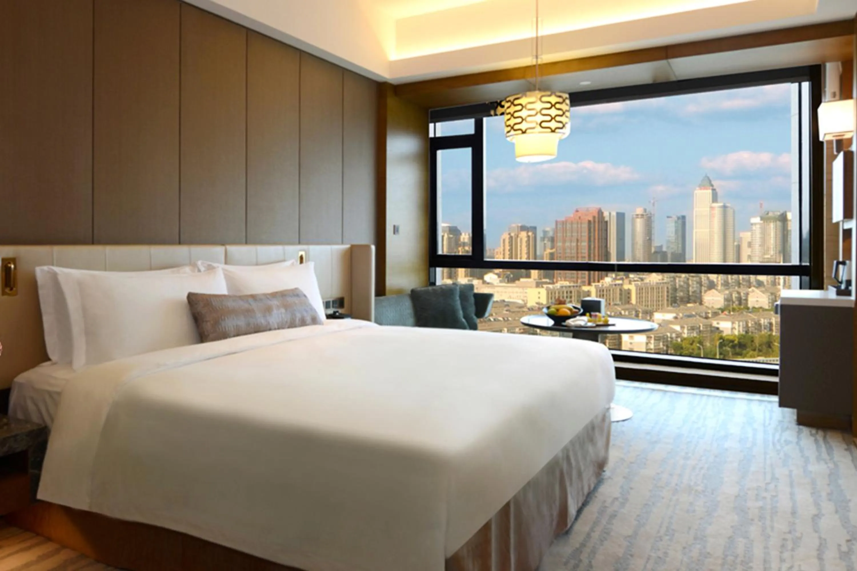 Bed in InterContinental Nantong by IHG-Best view of yangtze