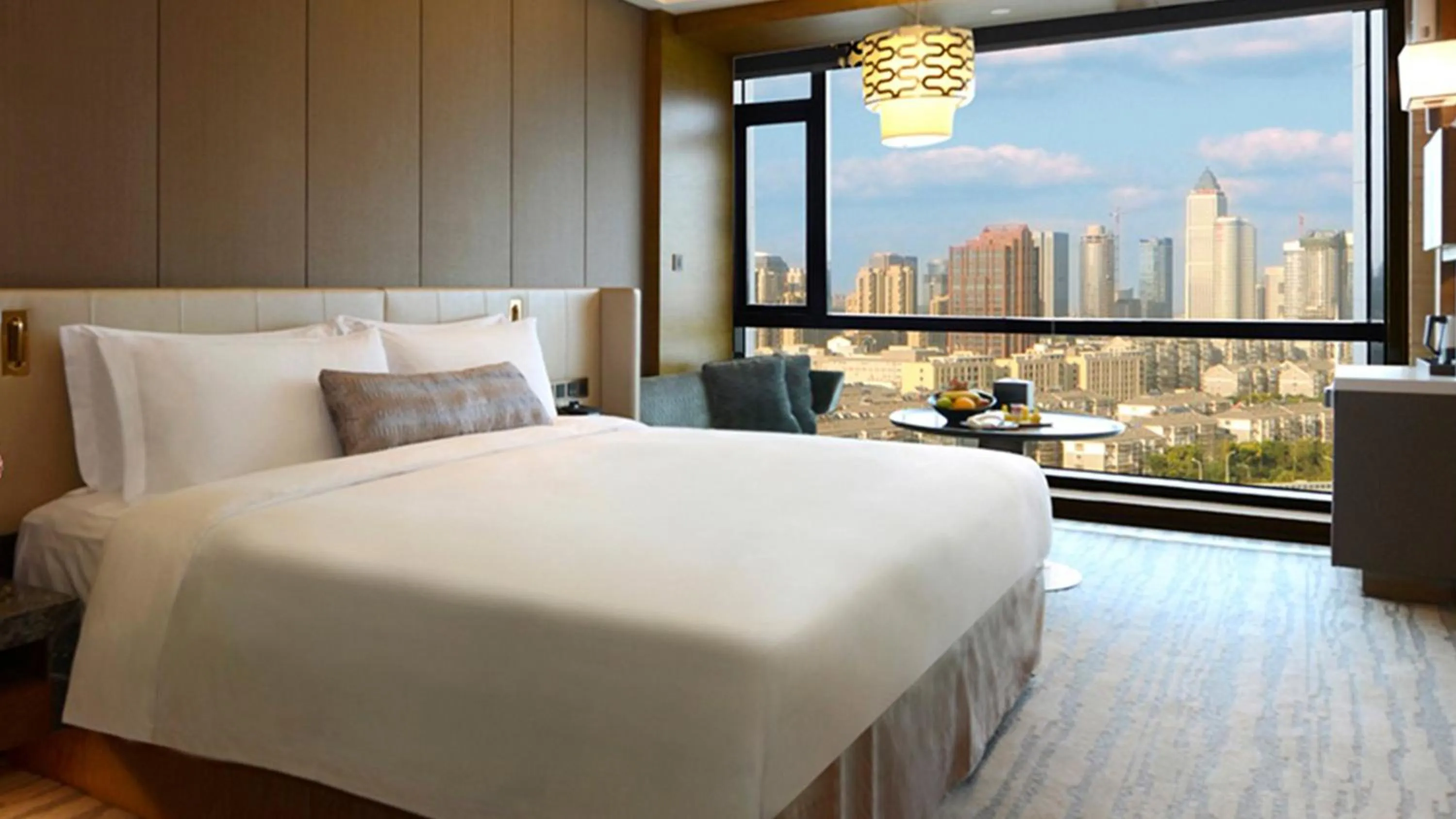 Photo of the whole room, Bed in InterContinental Nantong by IHG-Best view of yangtze
