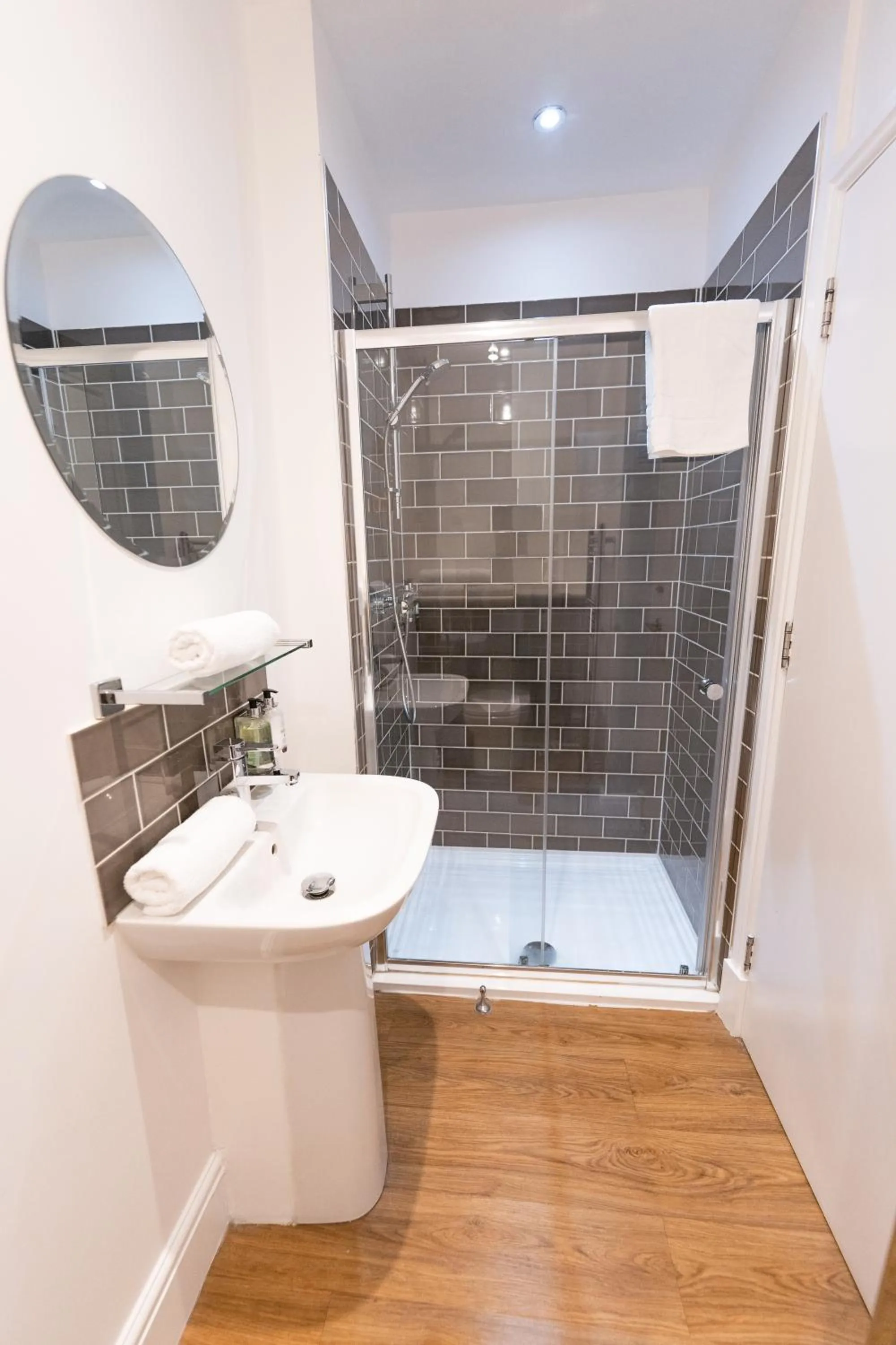 Shower in Edinburgh Castle Apartments