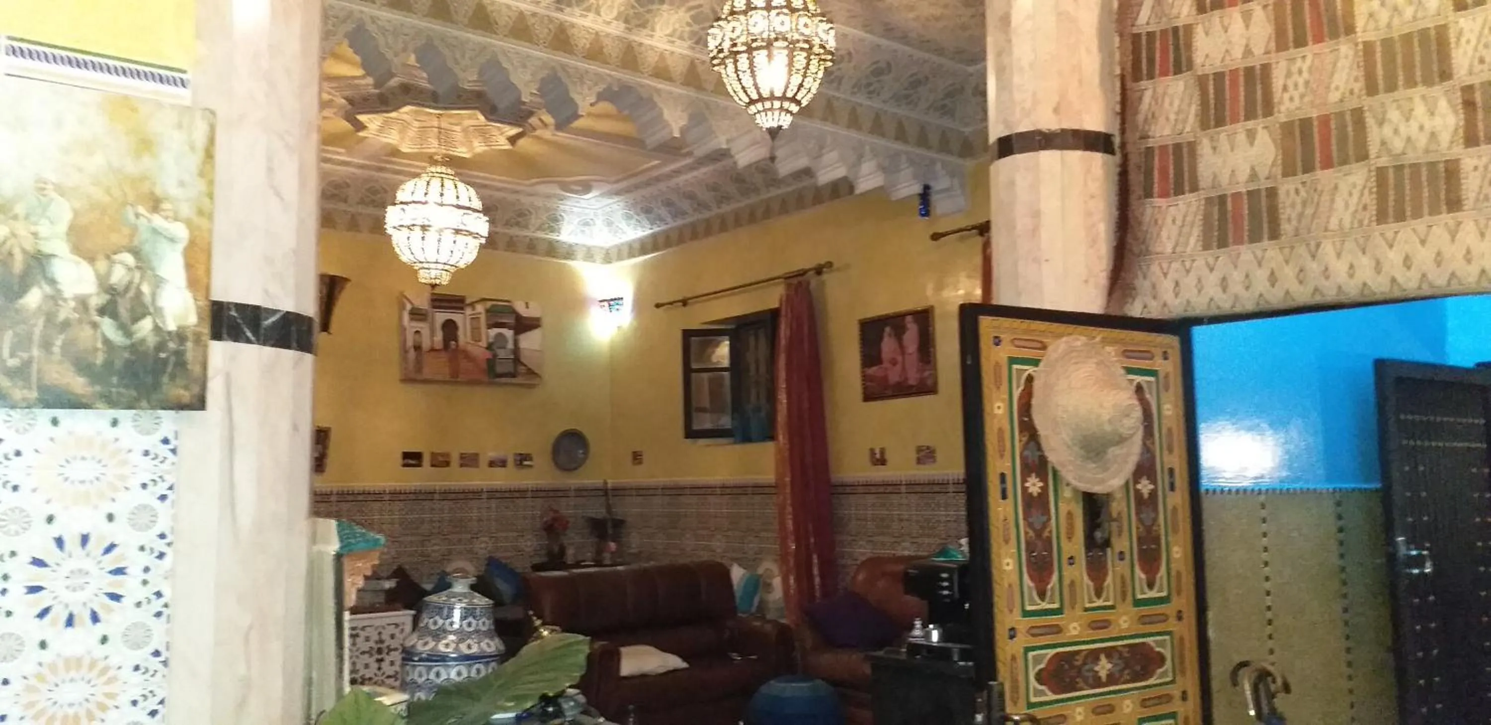 Patio, Lobby/Reception in Dar Berrada - Ziat