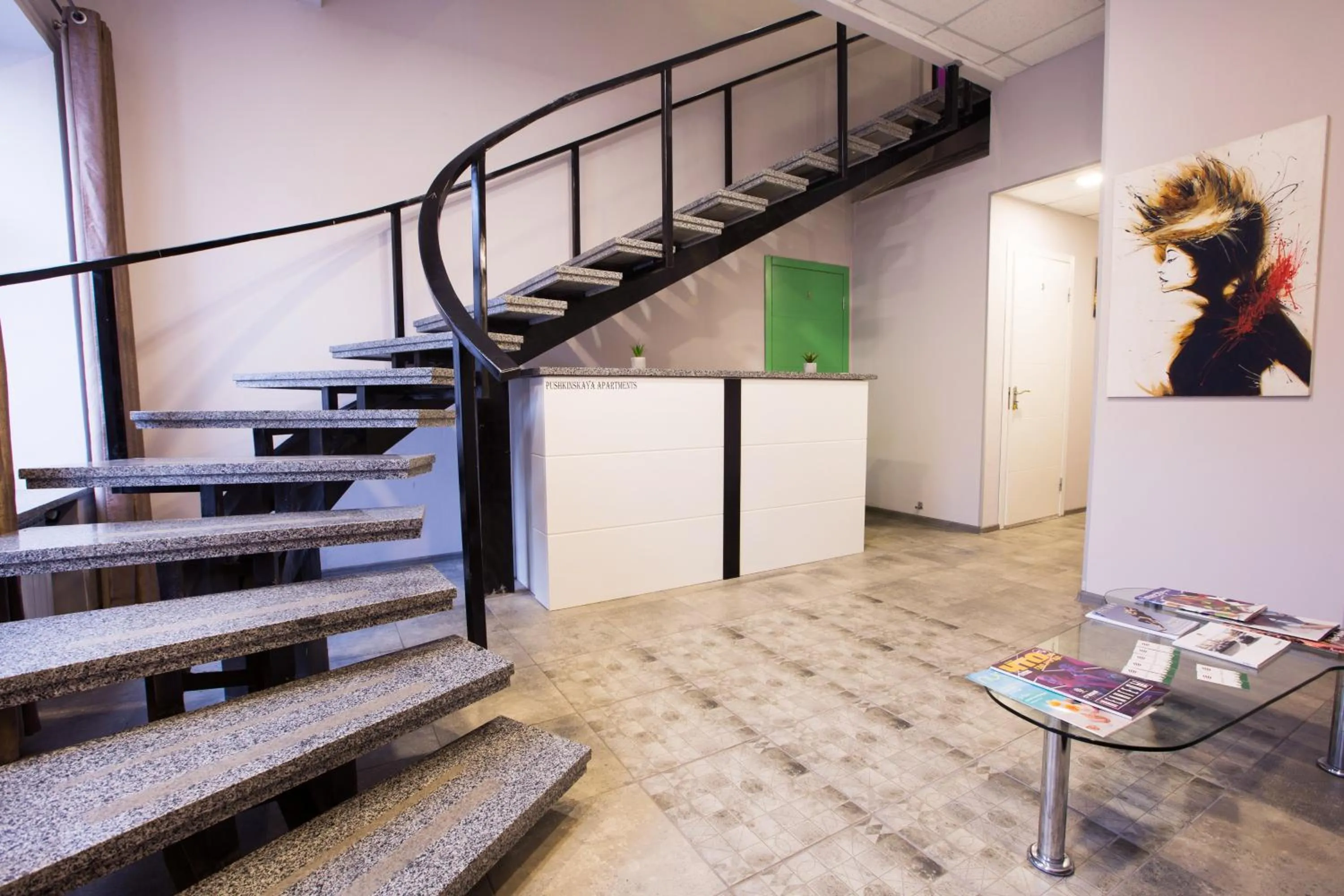 Communal lounge/ TV room in Pushkinskaya Apartments