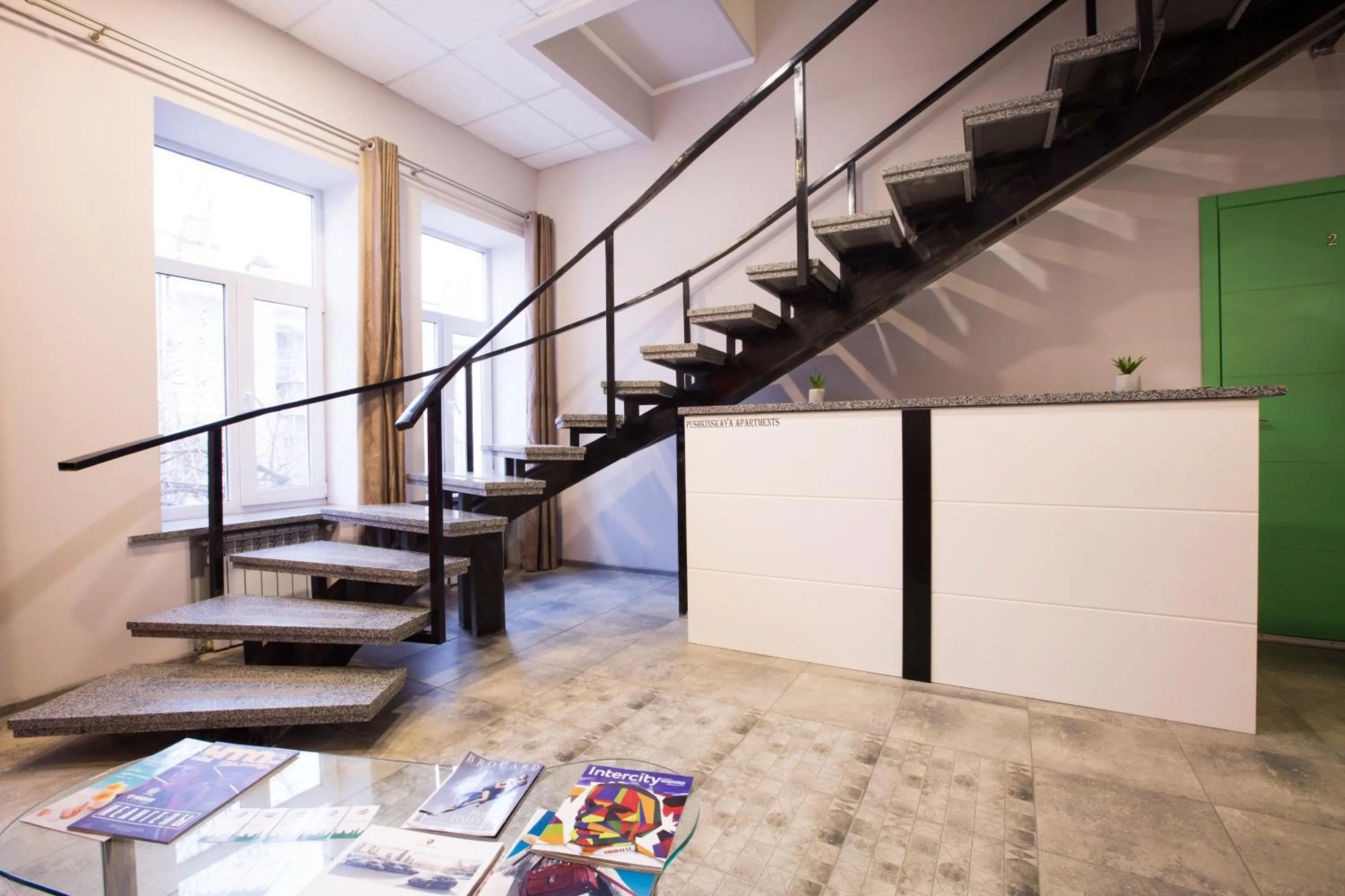 Living room in Pushkinskaya Apartments