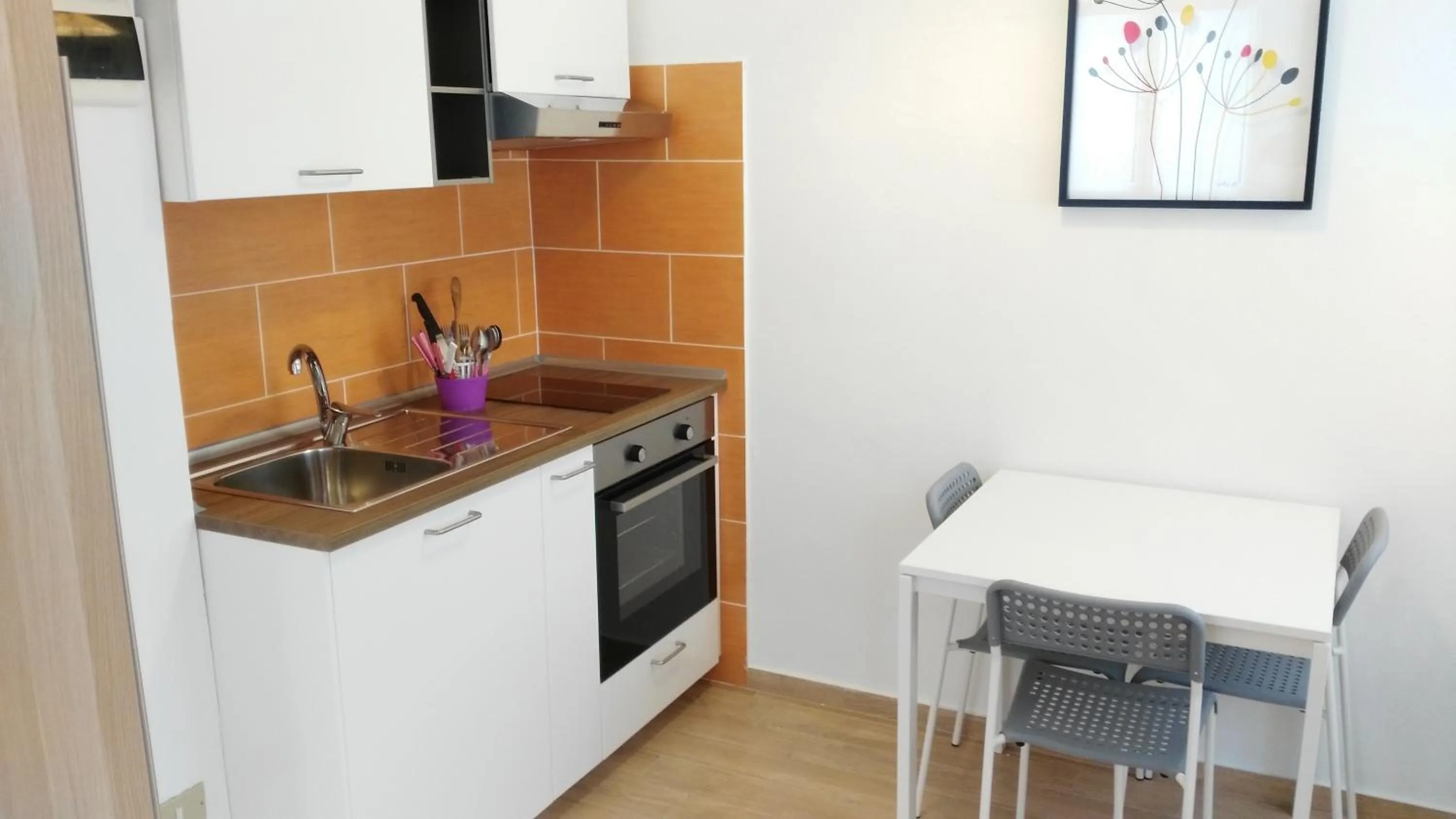 Kitchen or kitchenette in Residence Hotel Vittoria