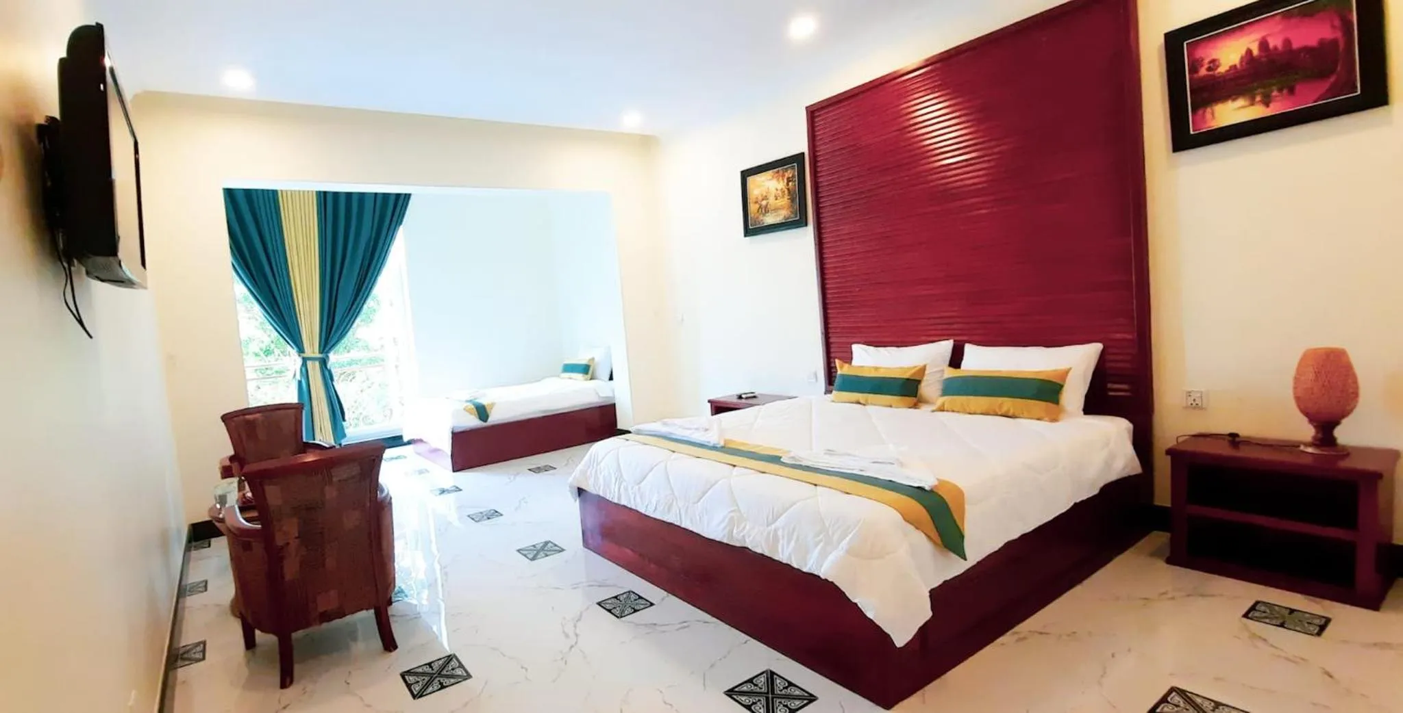 Bed in Summer Resort