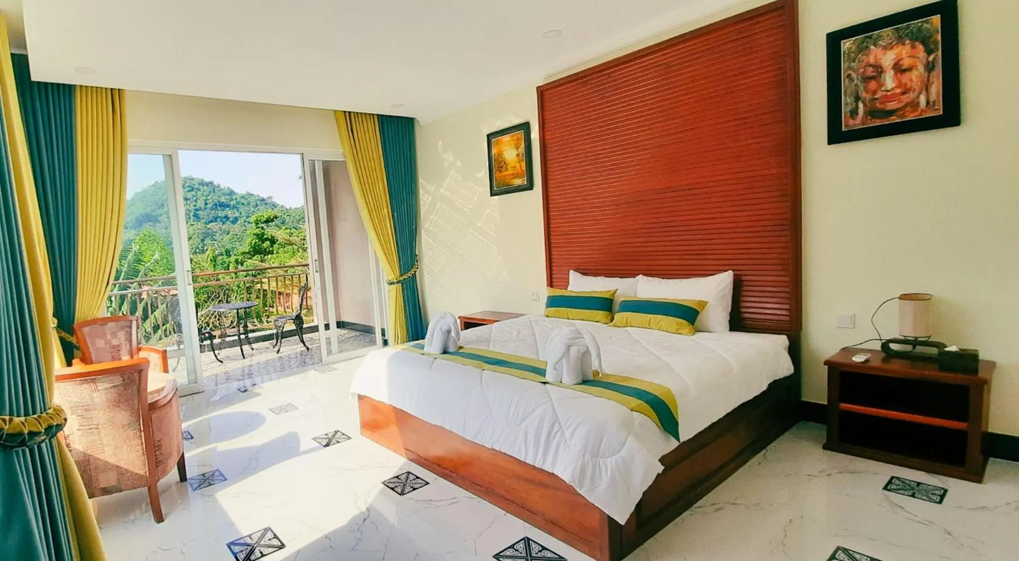 Bed in Summer Resort