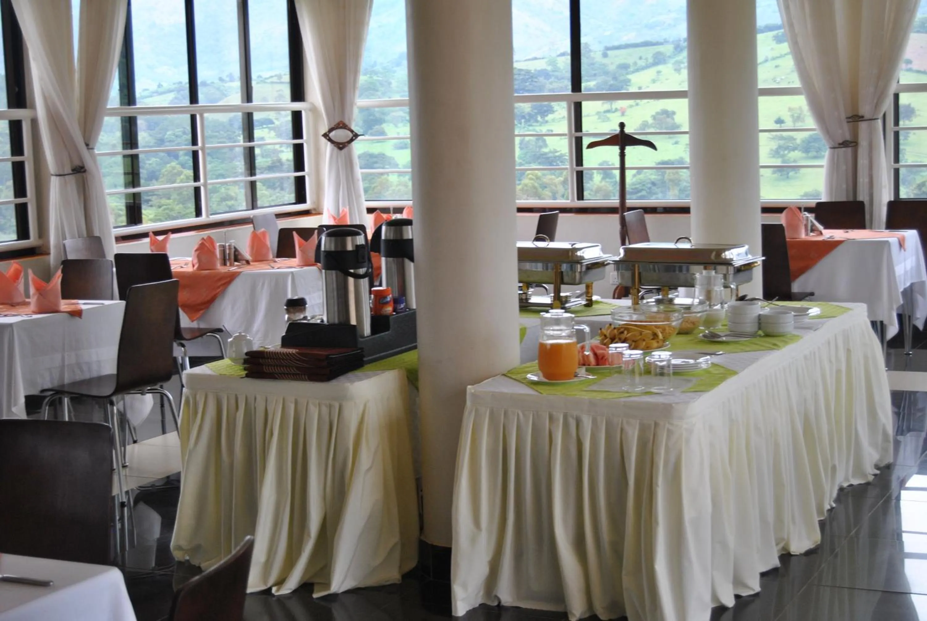 Continental breakfast in The Crested Crane Bwindi Hotel