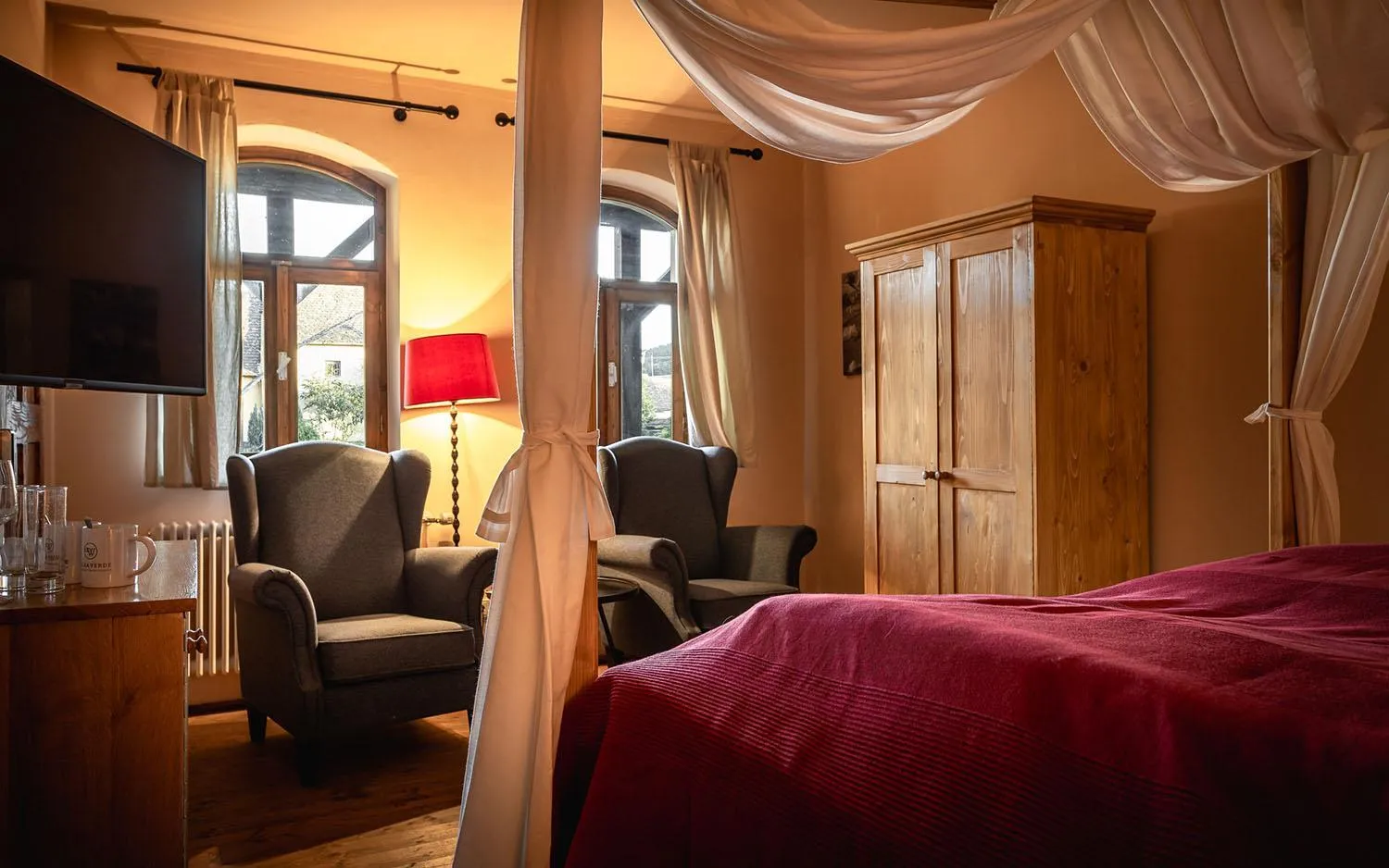 Seating area, Bed in Valea Verde Retreat Transilvania