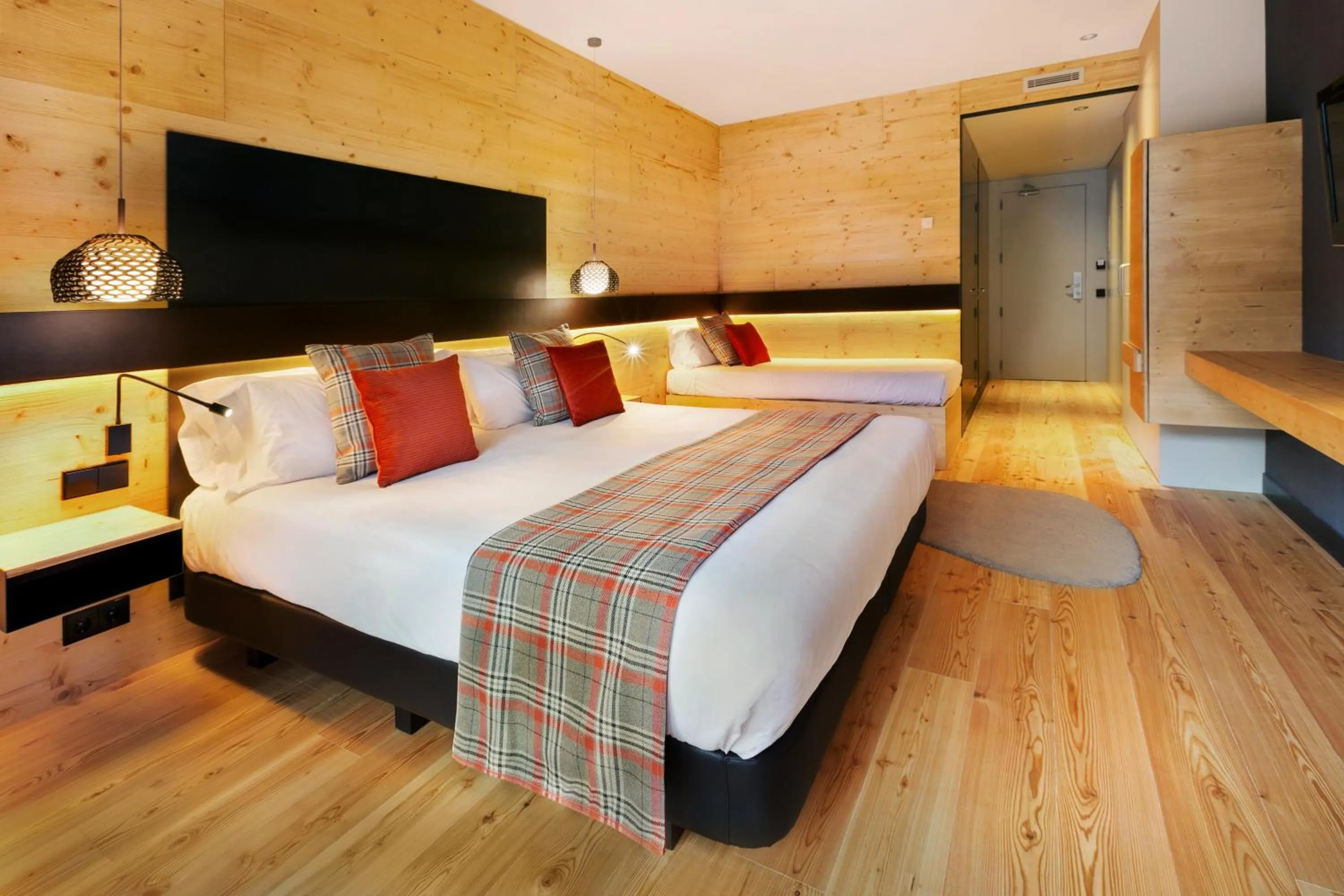 Bed in Park Piolets MountainHotel & Spa