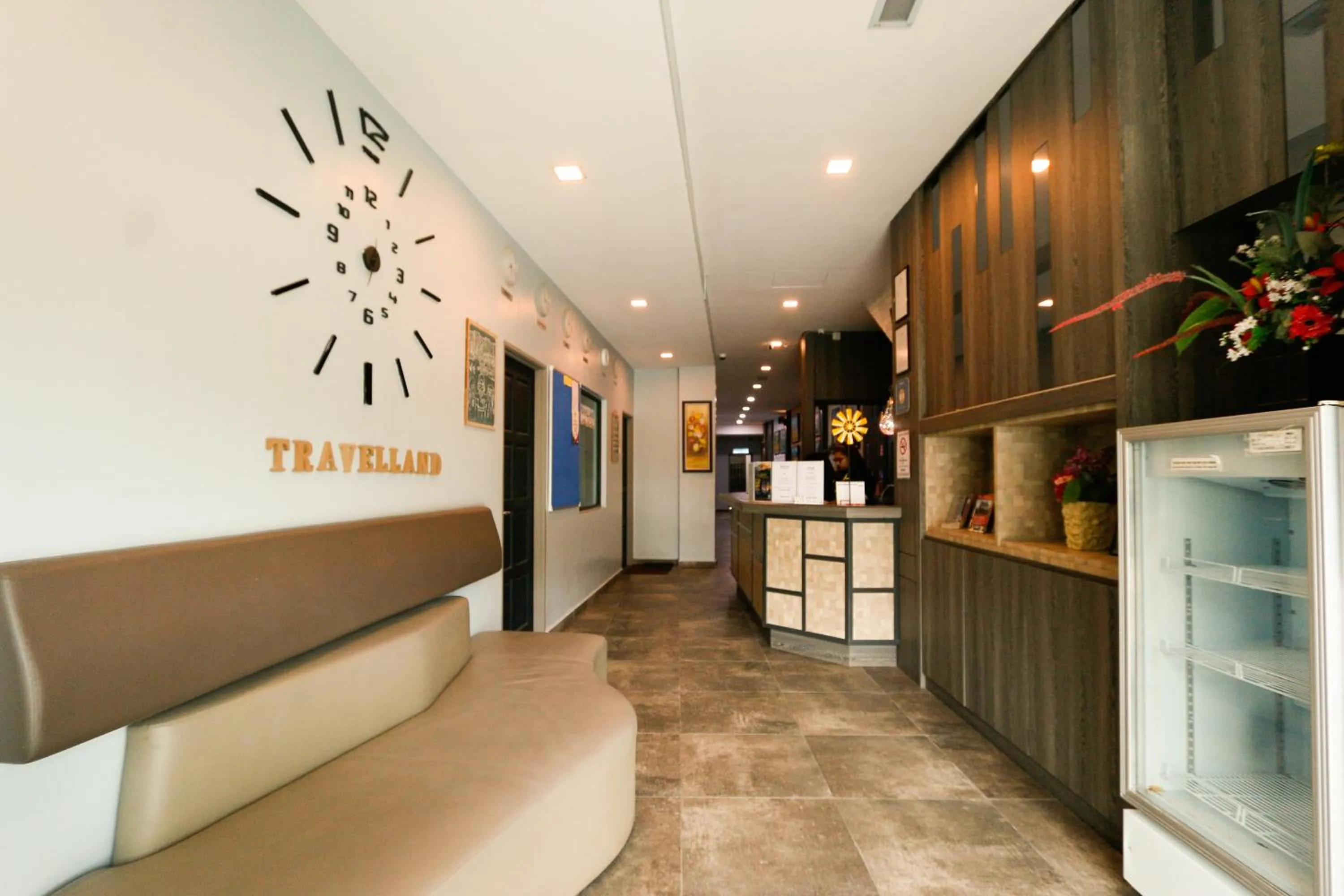 Lobby or reception in Travelland Hotel