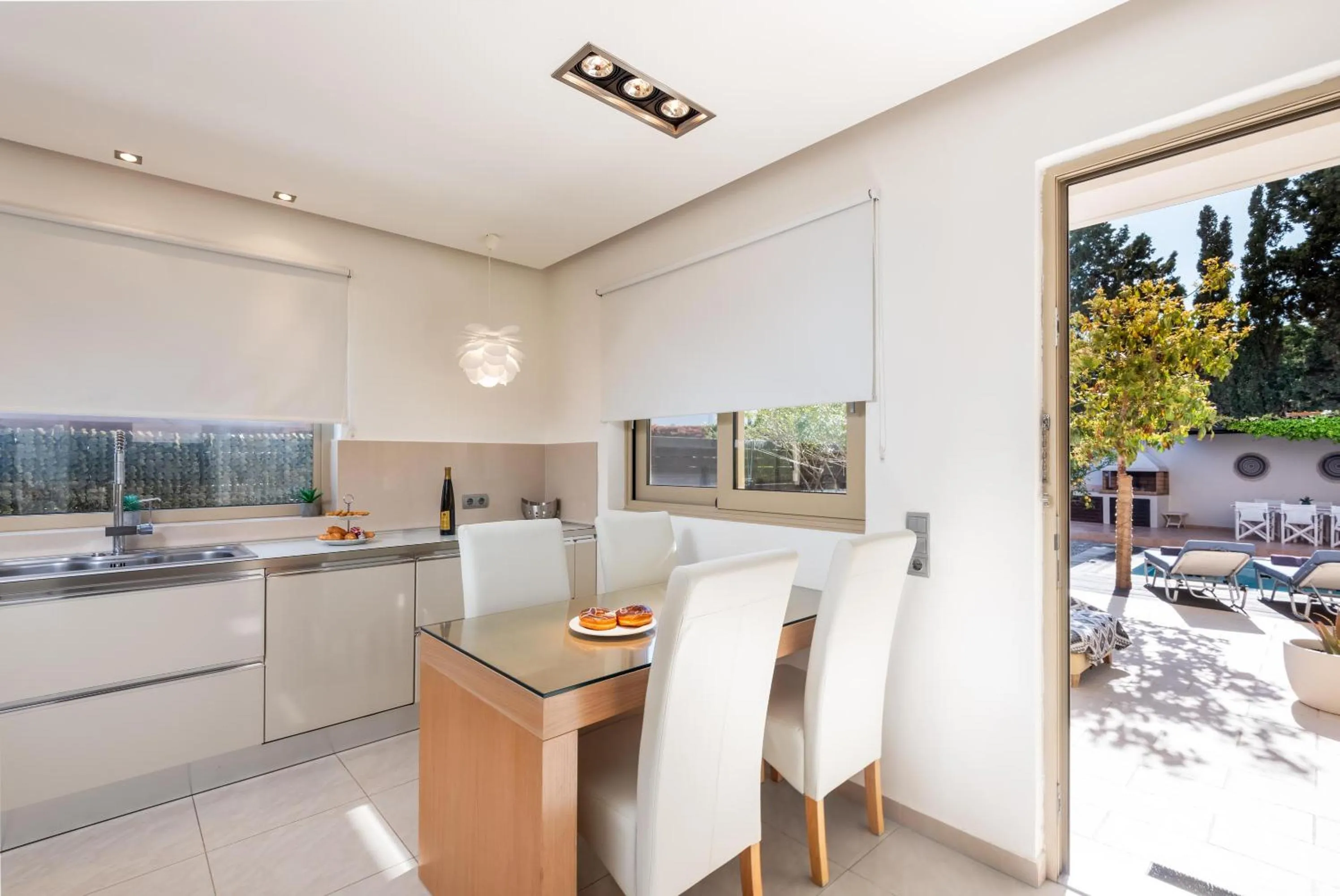 Kitchen or kitchenette in Vasiliki Villa