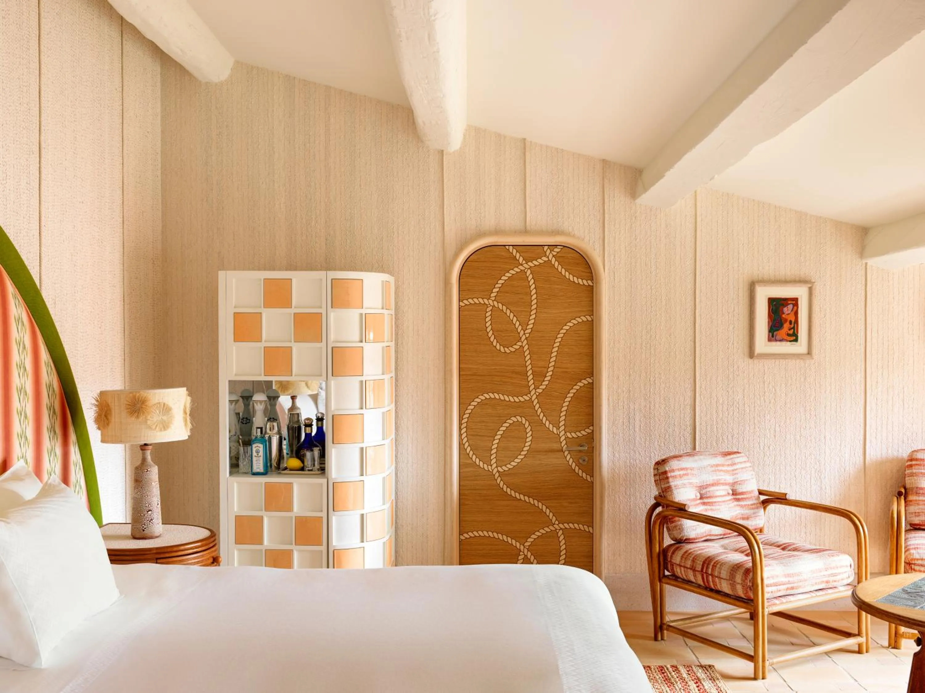 Bed in Hotel Byblos Saint-Tropez