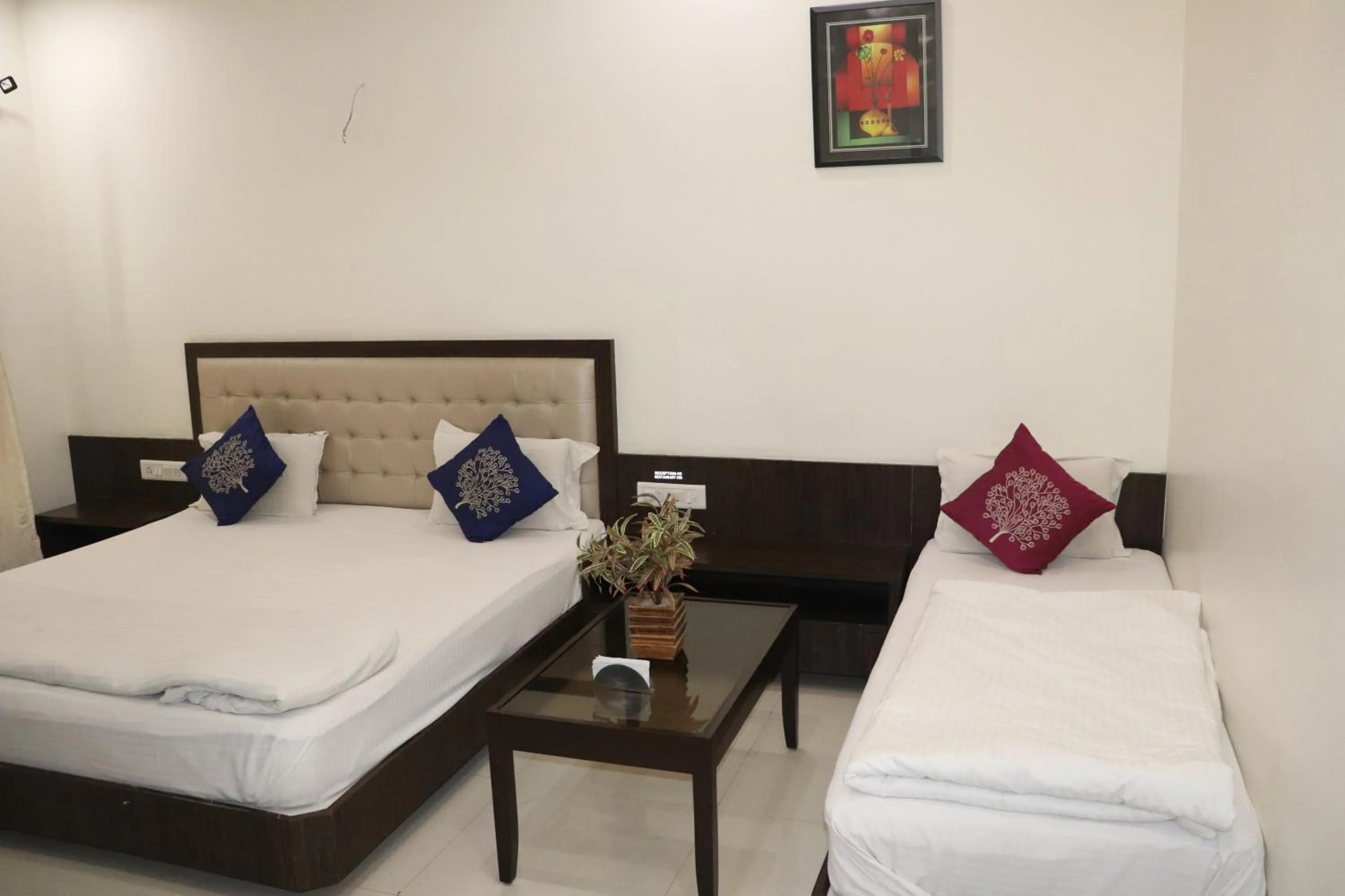 Bed in Hotel Sai Shubham