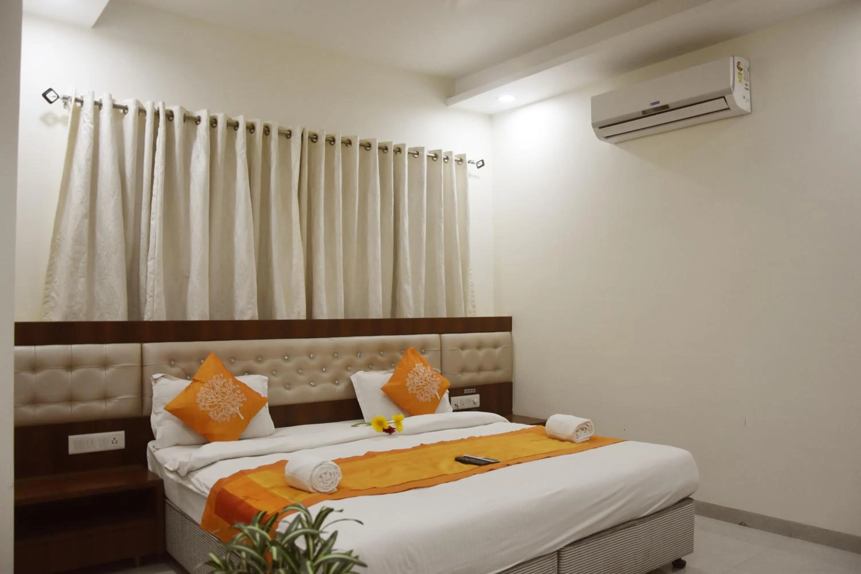 Bed in Hotel Sai Shubham