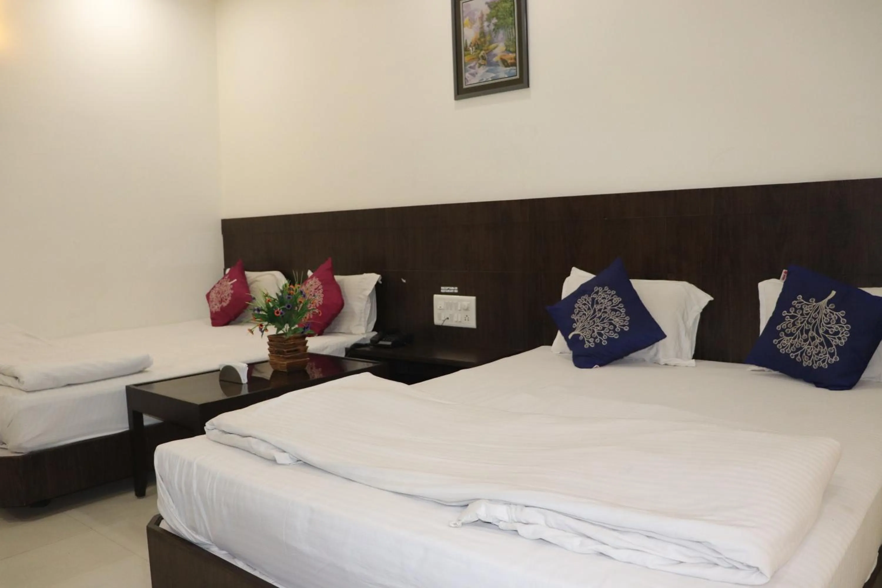 Bed in Hotel Sai Shubham