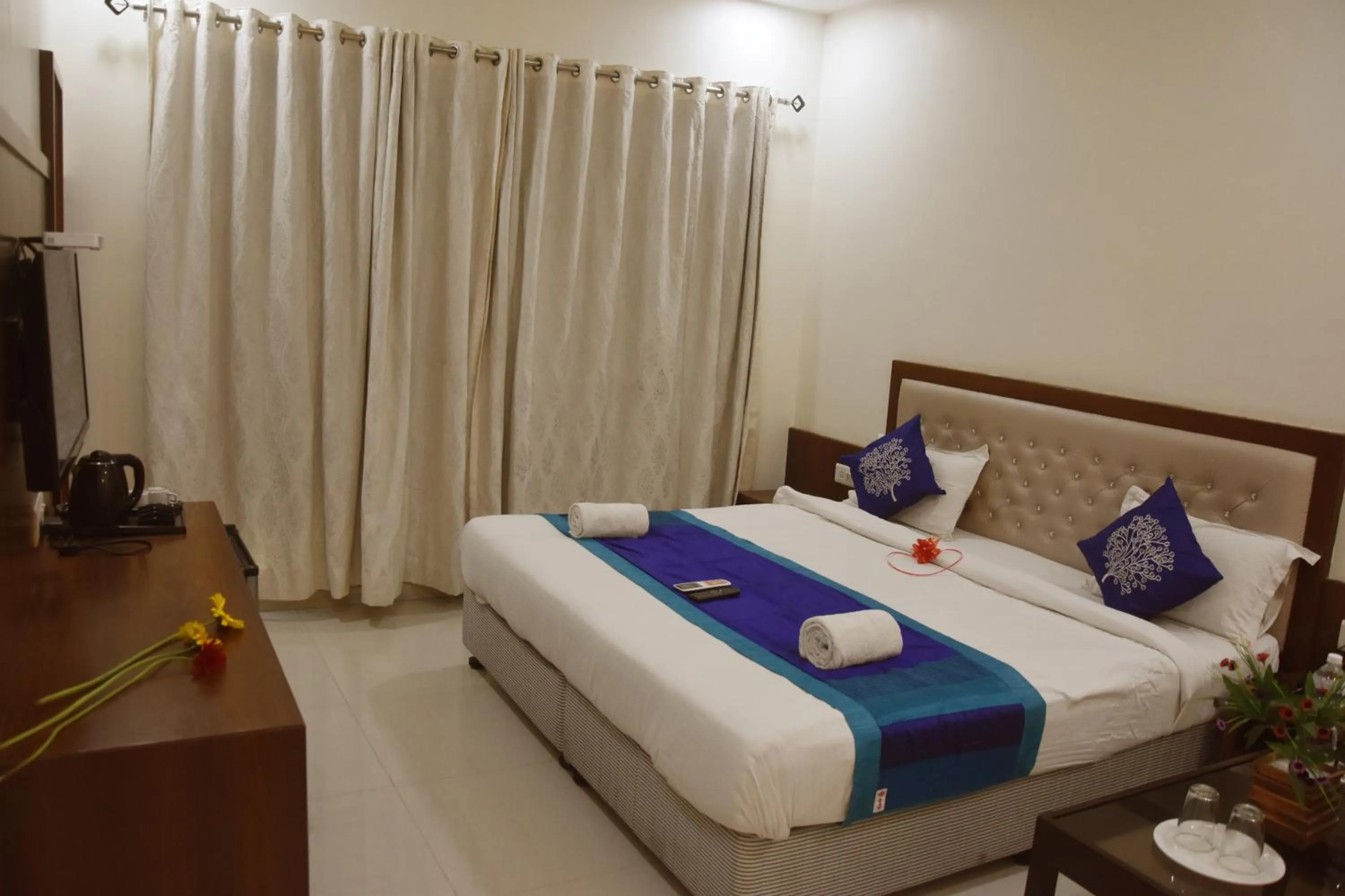 Bed in Hotel Sai Shubham