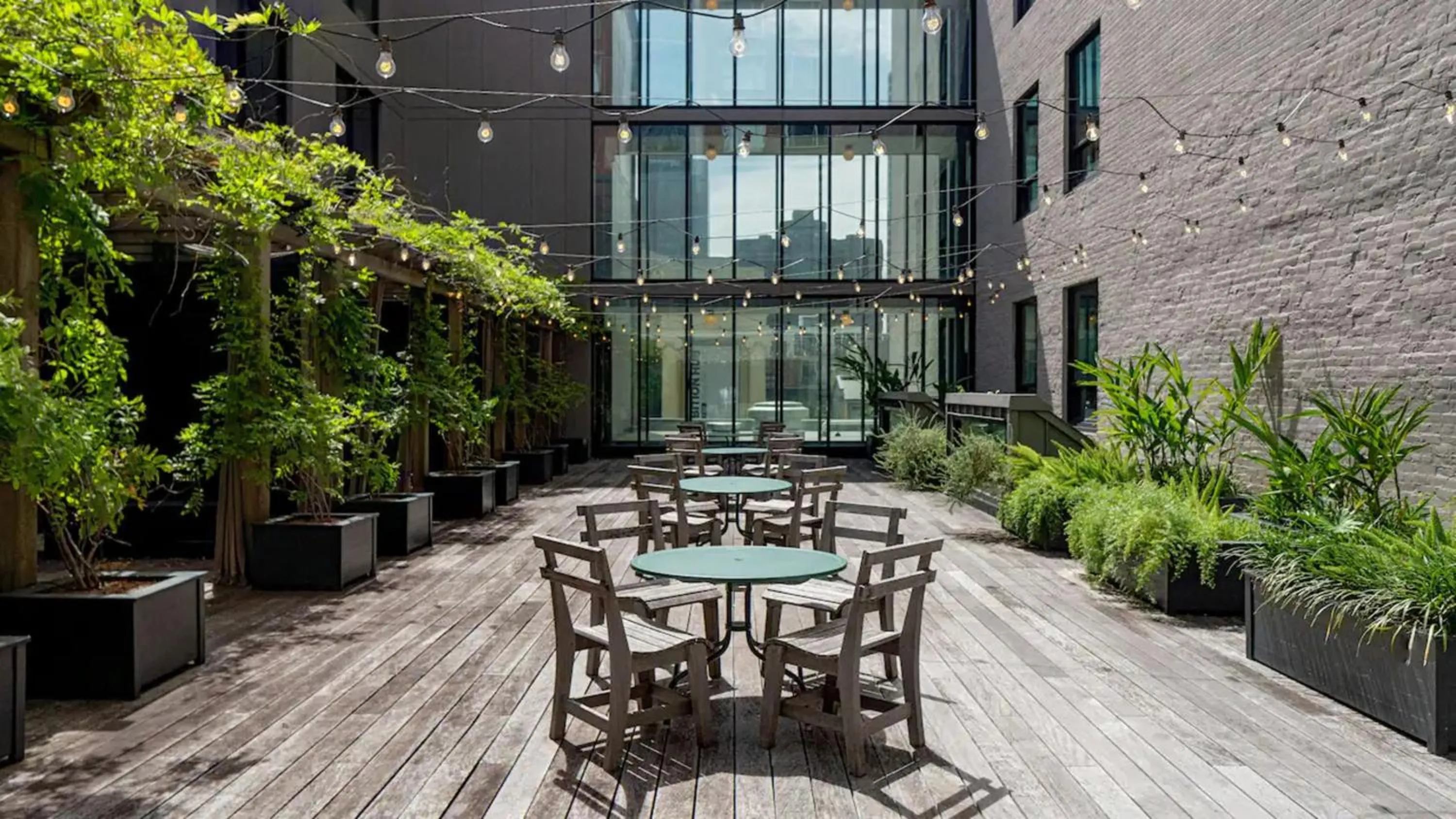 Inner courtyard view in The Barnett, part of JdV by Hyatt
