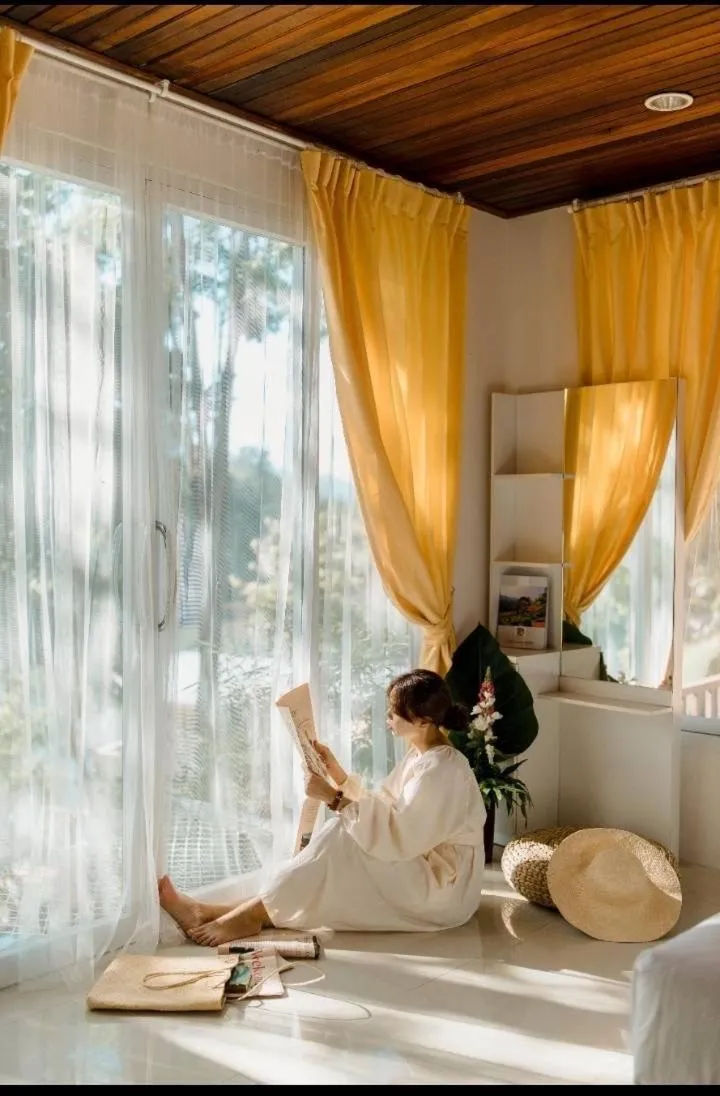 Bed in Baanpufa Resort