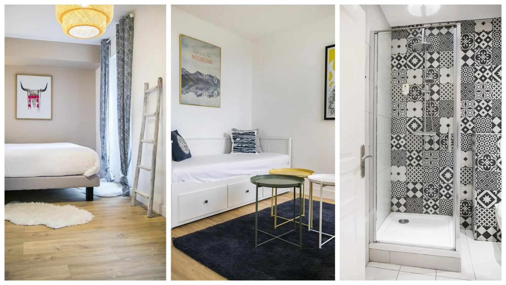 Living room, Bed in URBAN LOFT & SPA Marseille