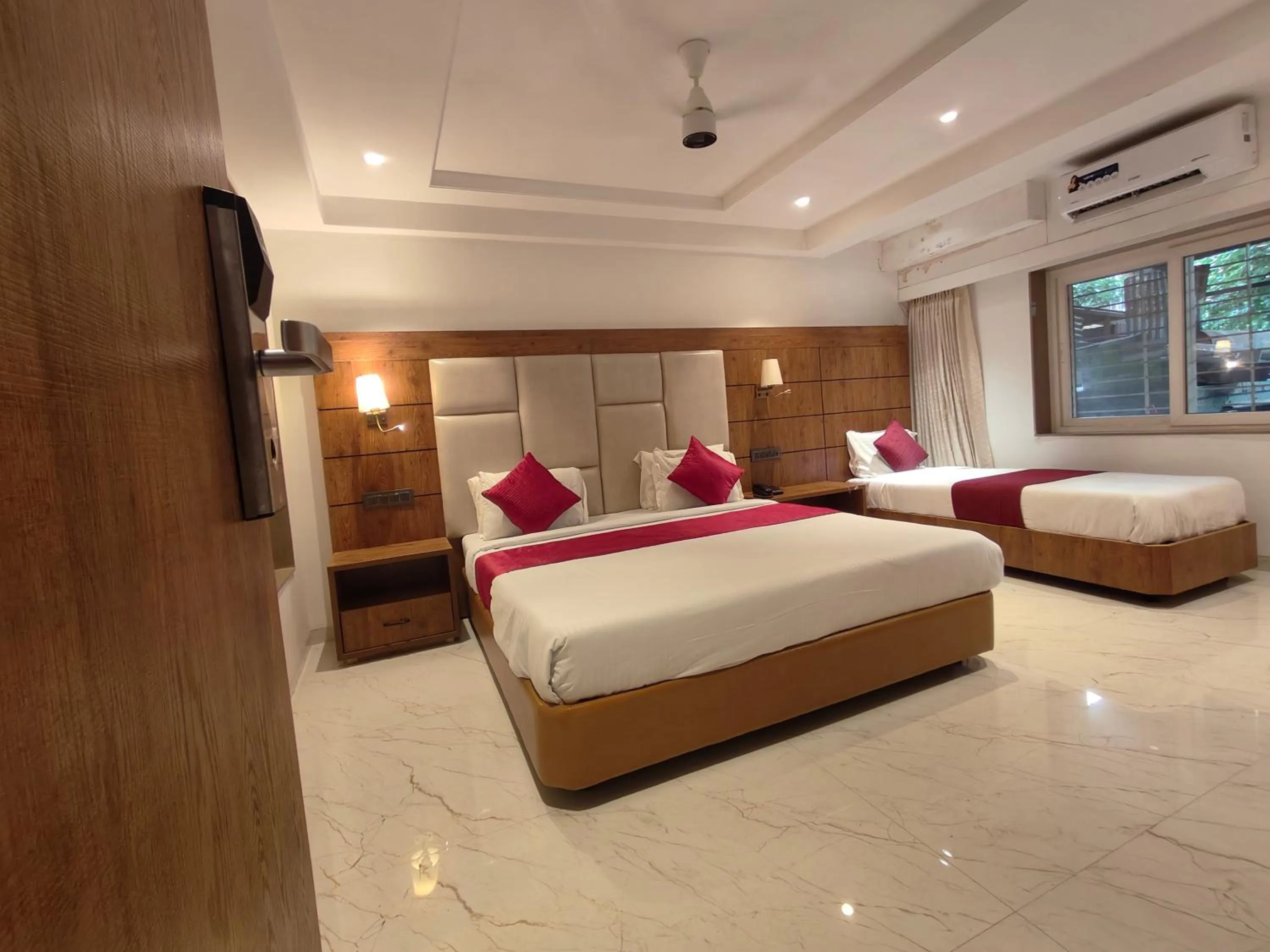 View (from property/room), Bed in Hotel Anand Palace