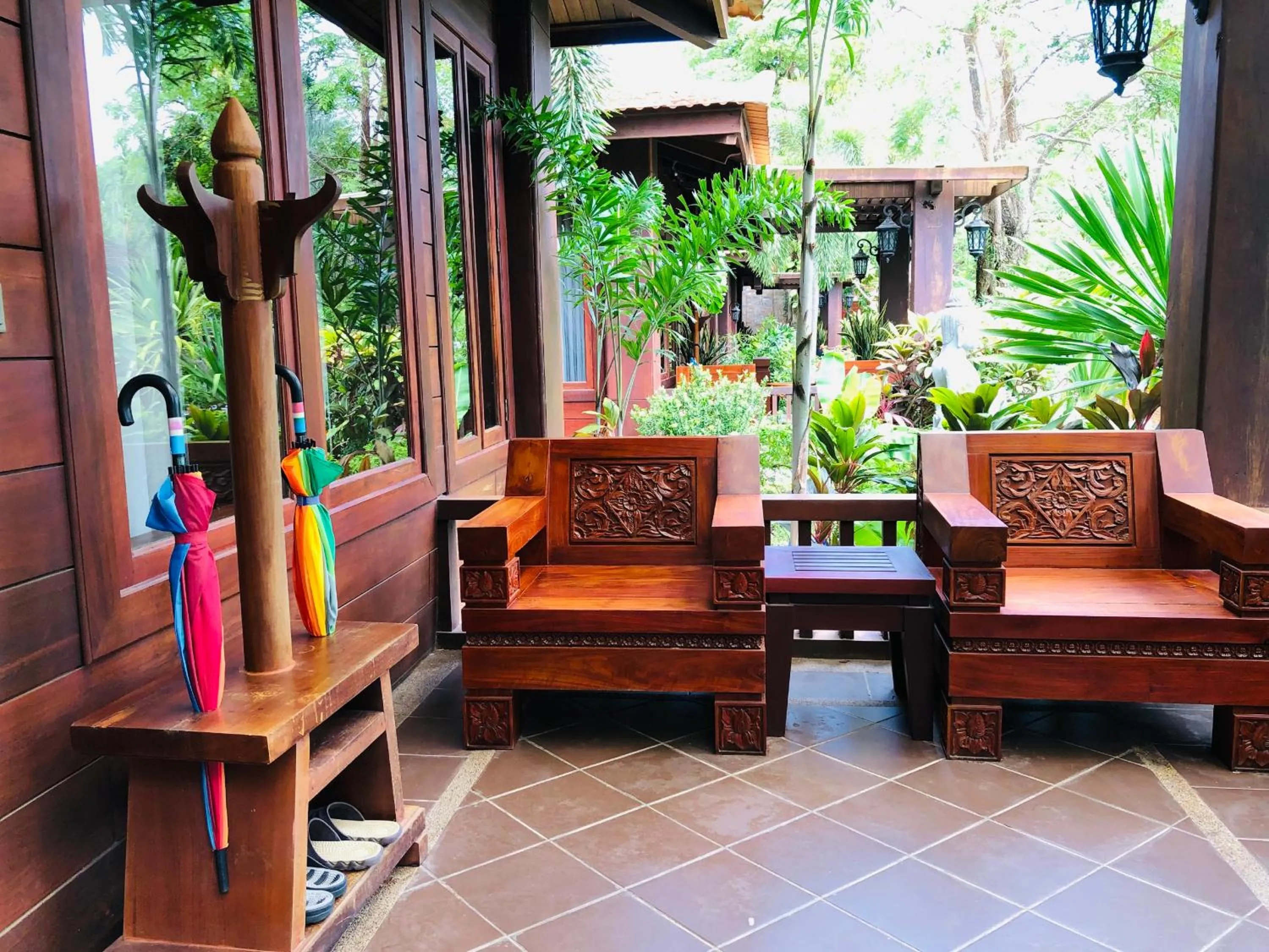 Balcony/Terrace in Try Palace Resort Kep