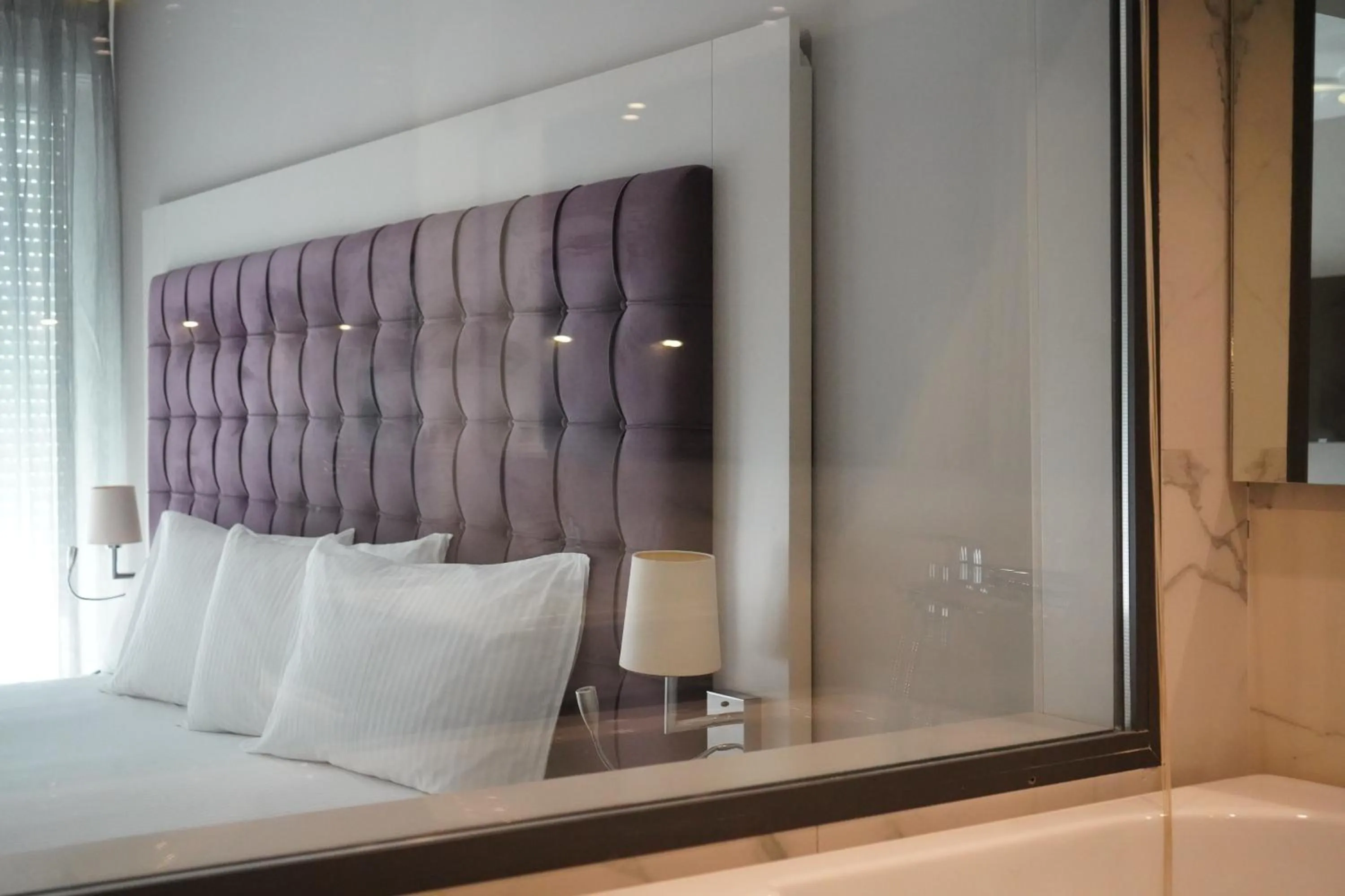 Bed in Bougainville Bay Hotel