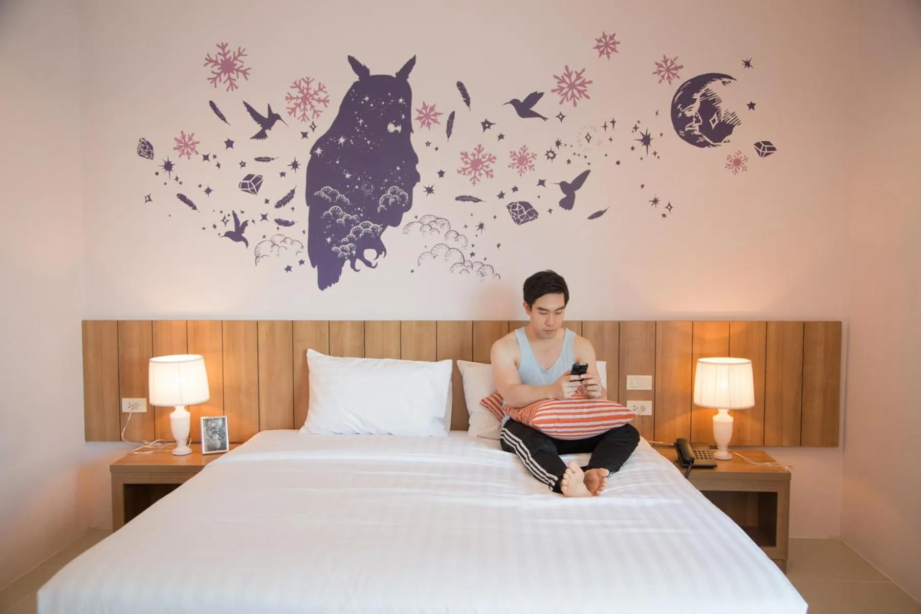 People, Bed in The Bedroom Ladprao 101 Bangkok - SHA