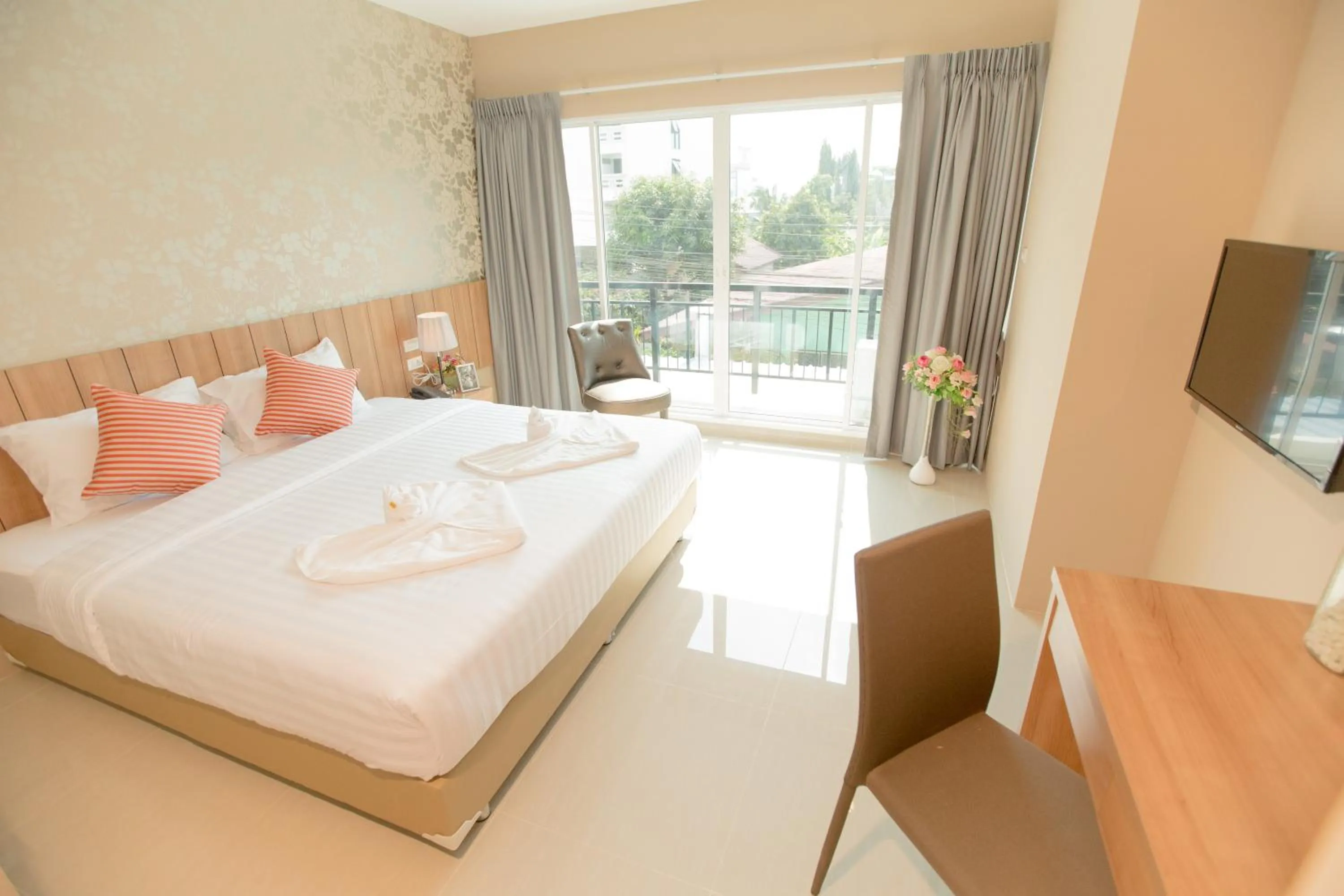 Decorative detail, Bed in The Bedroom Ladprao 101 Bangkok - SHA