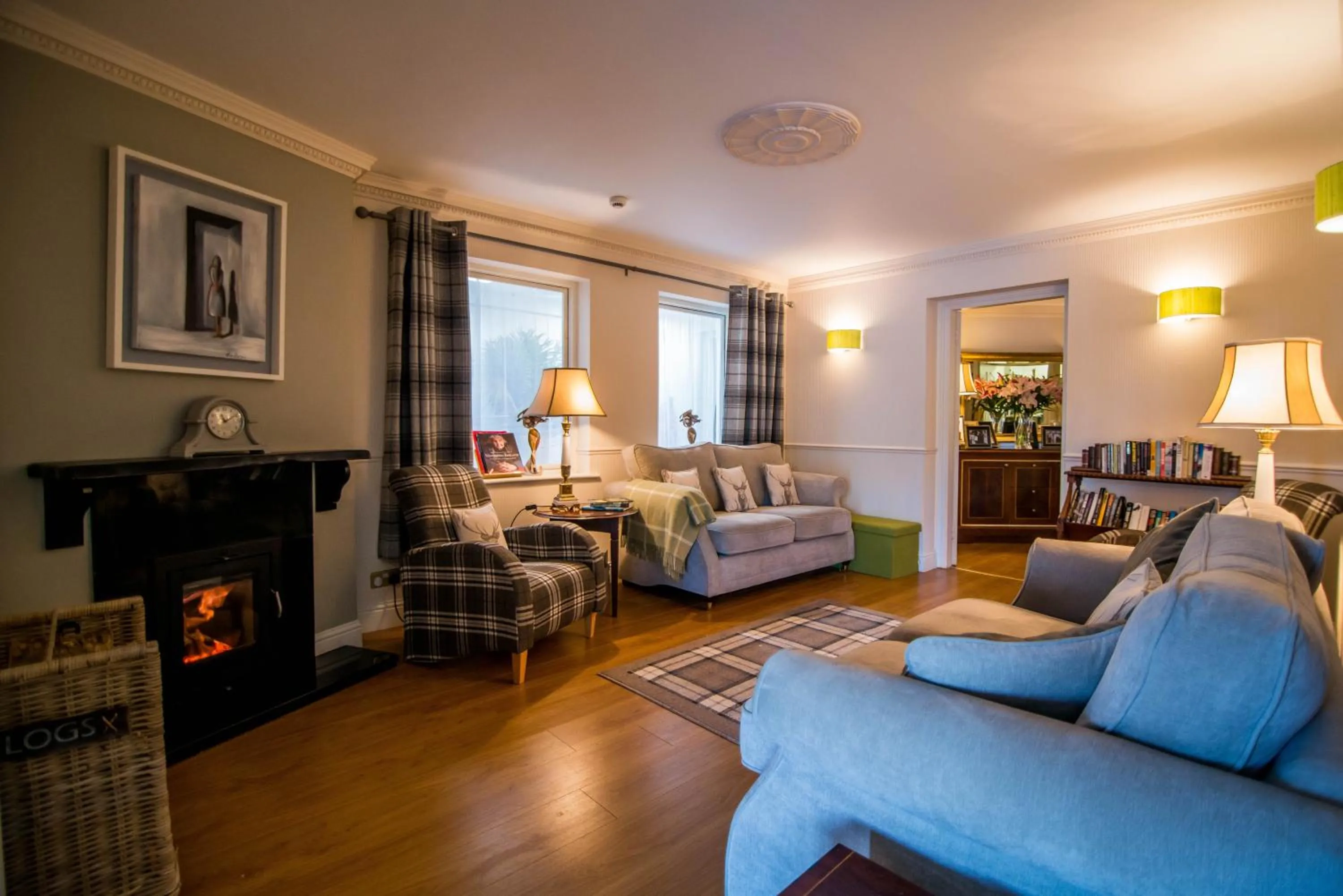 Seating area in Hazelwood Lodge