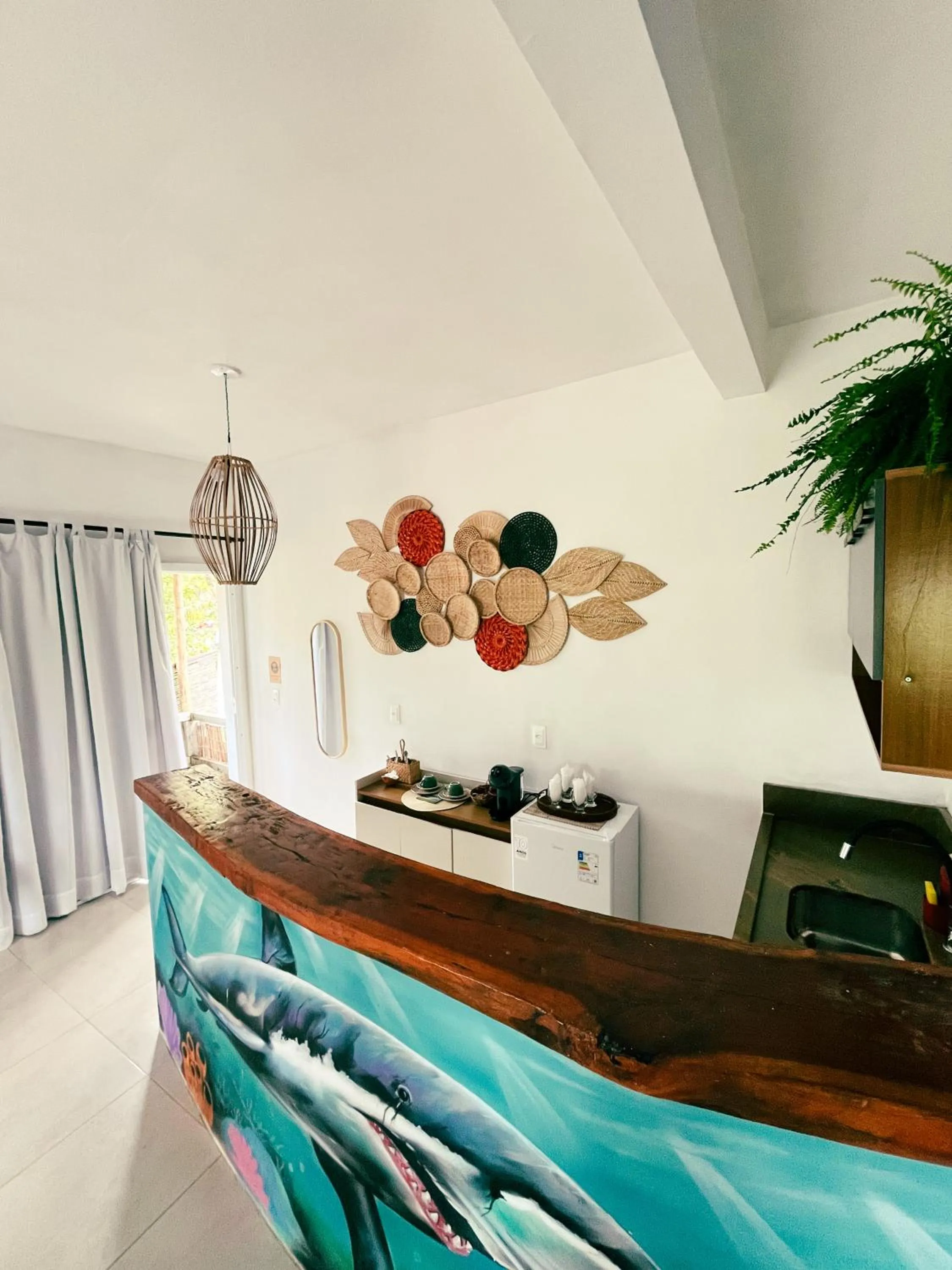 Kitchen or kitchenette in Pousada Nascente do Sol