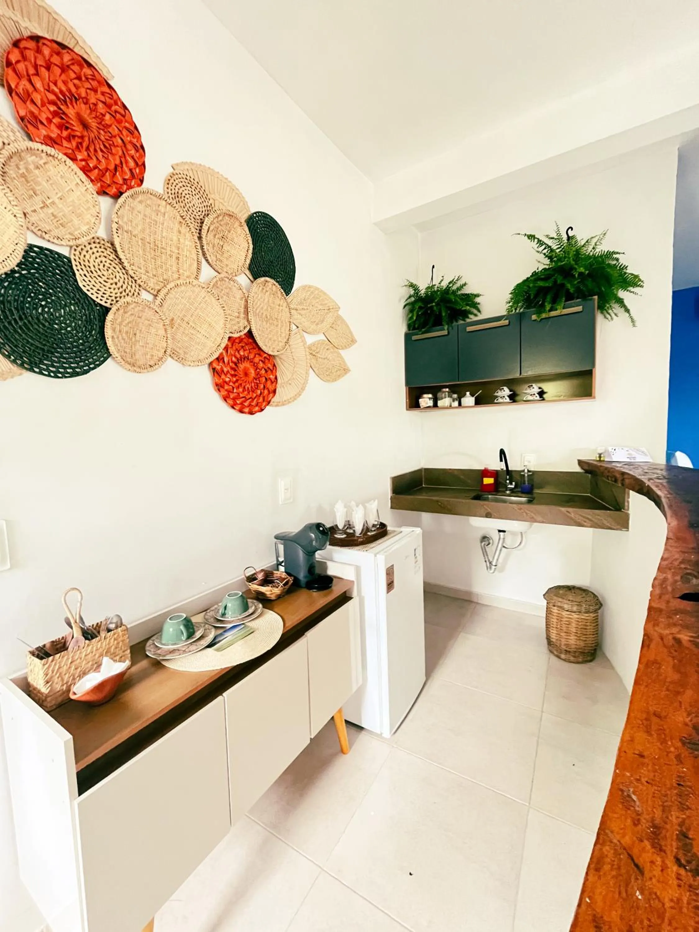 Kitchen or kitchenette in Pousada Nascente do Sol