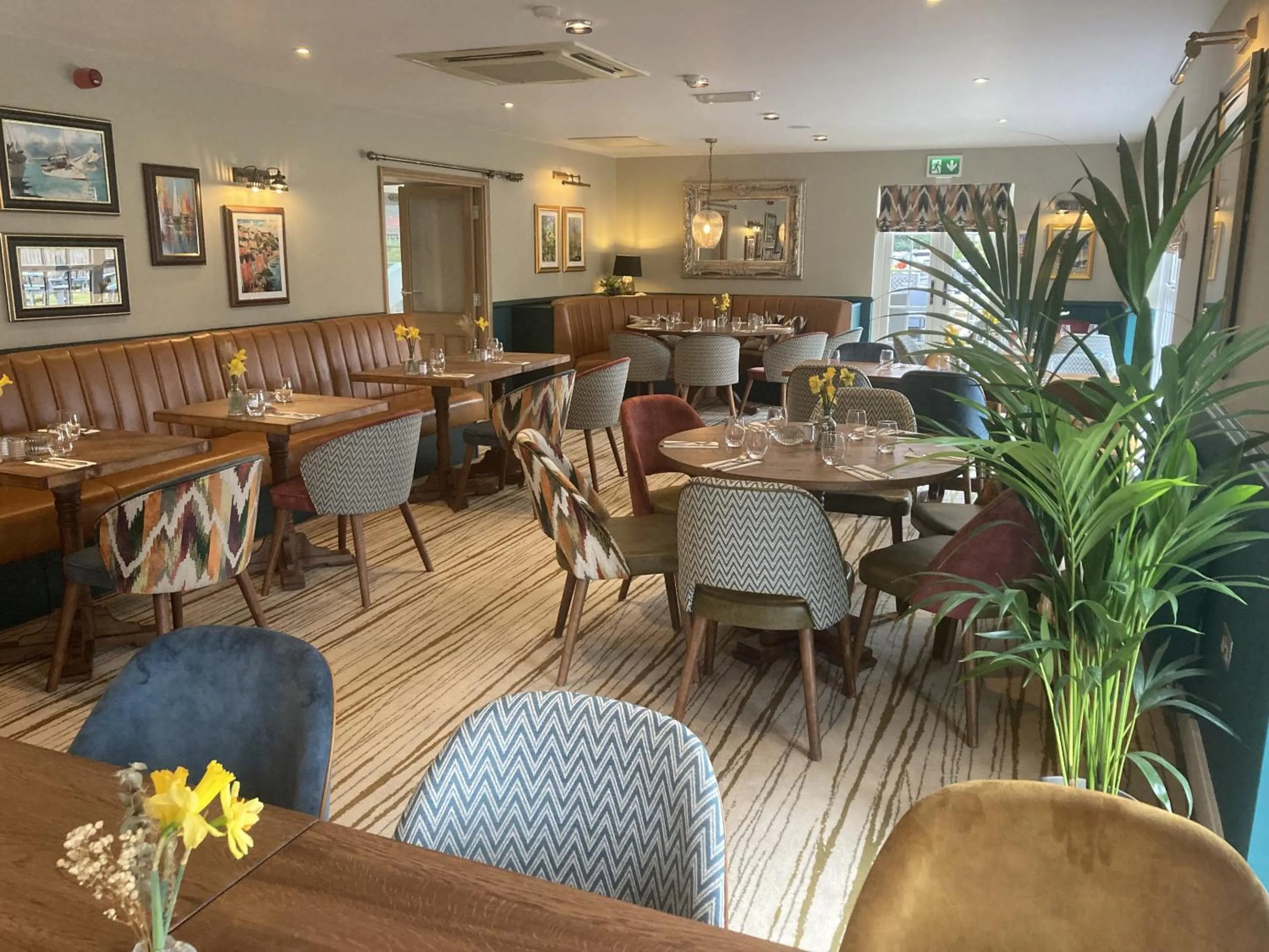 Dining area in The Britannia Inn & Waves Restaurant