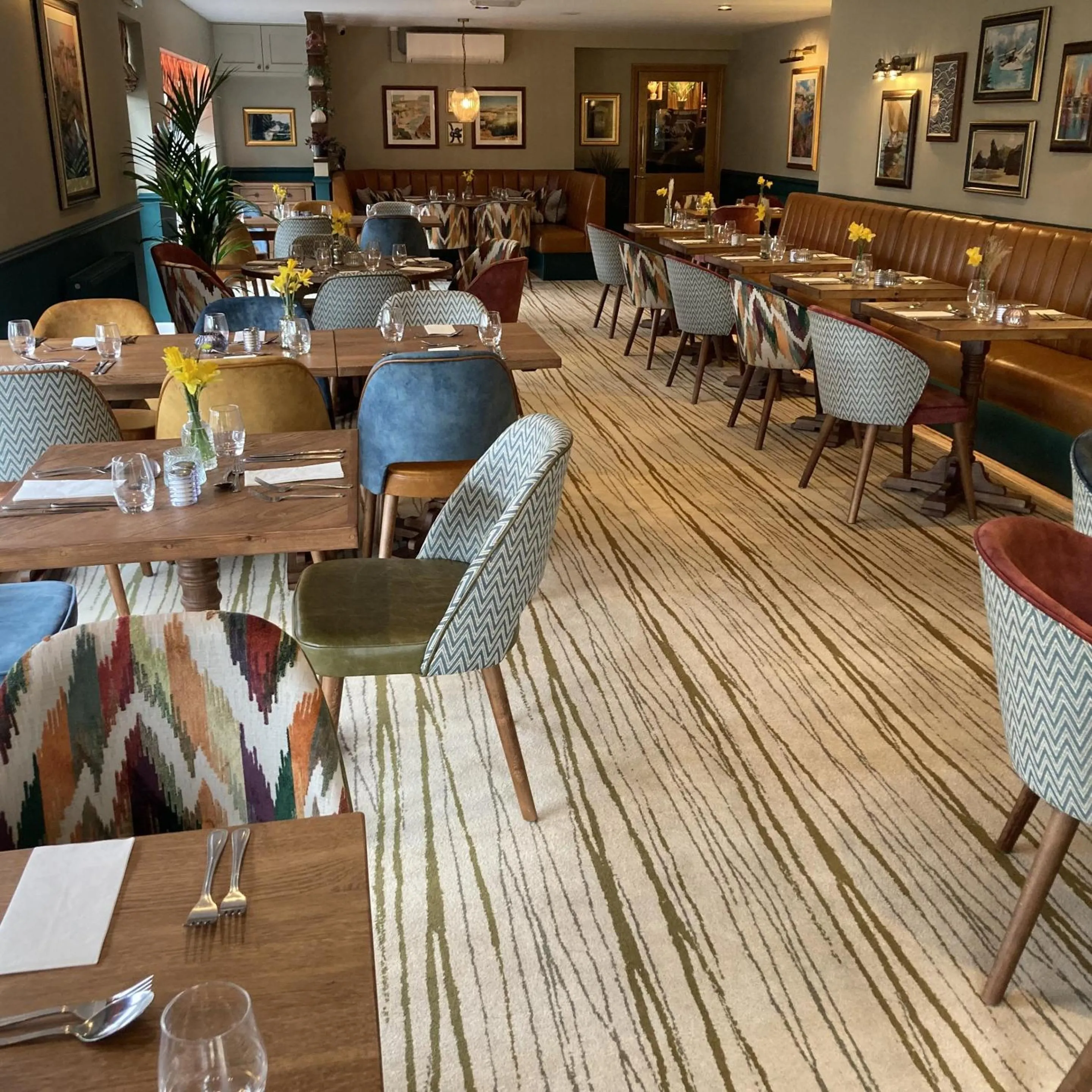Dining area in The Britannia Inn & Waves Restaurant