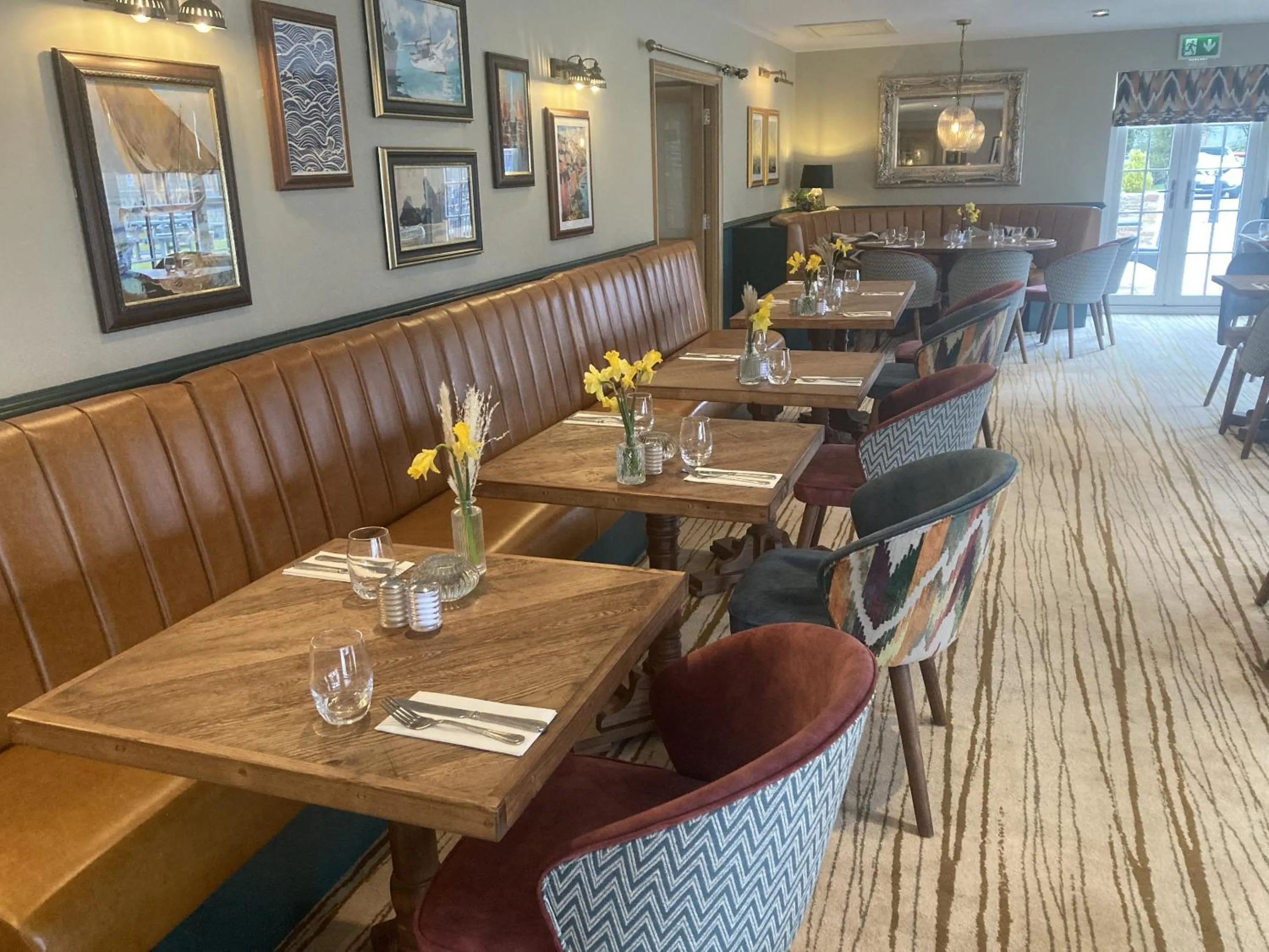 Dining area in The Britannia Inn & Waves Restaurant