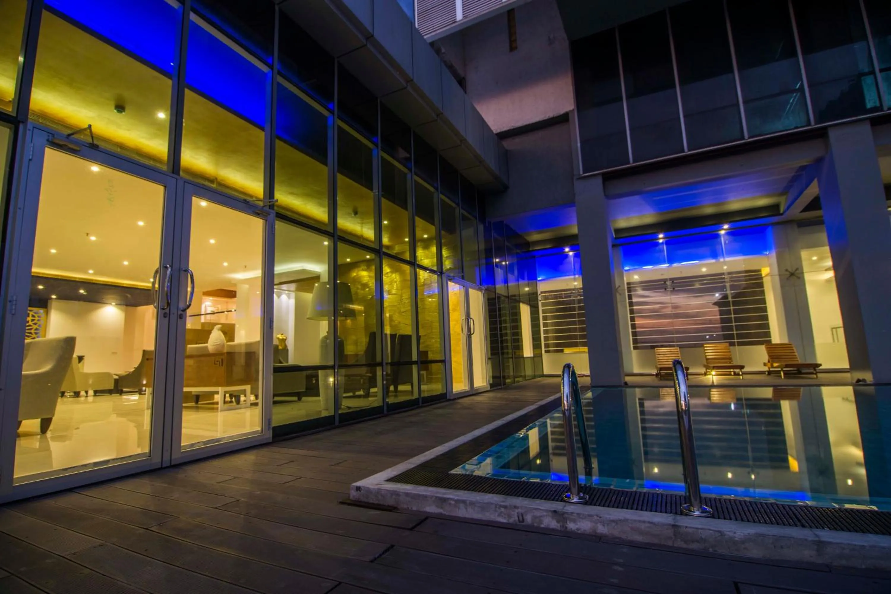 Swimming pool in Platinum One Suites