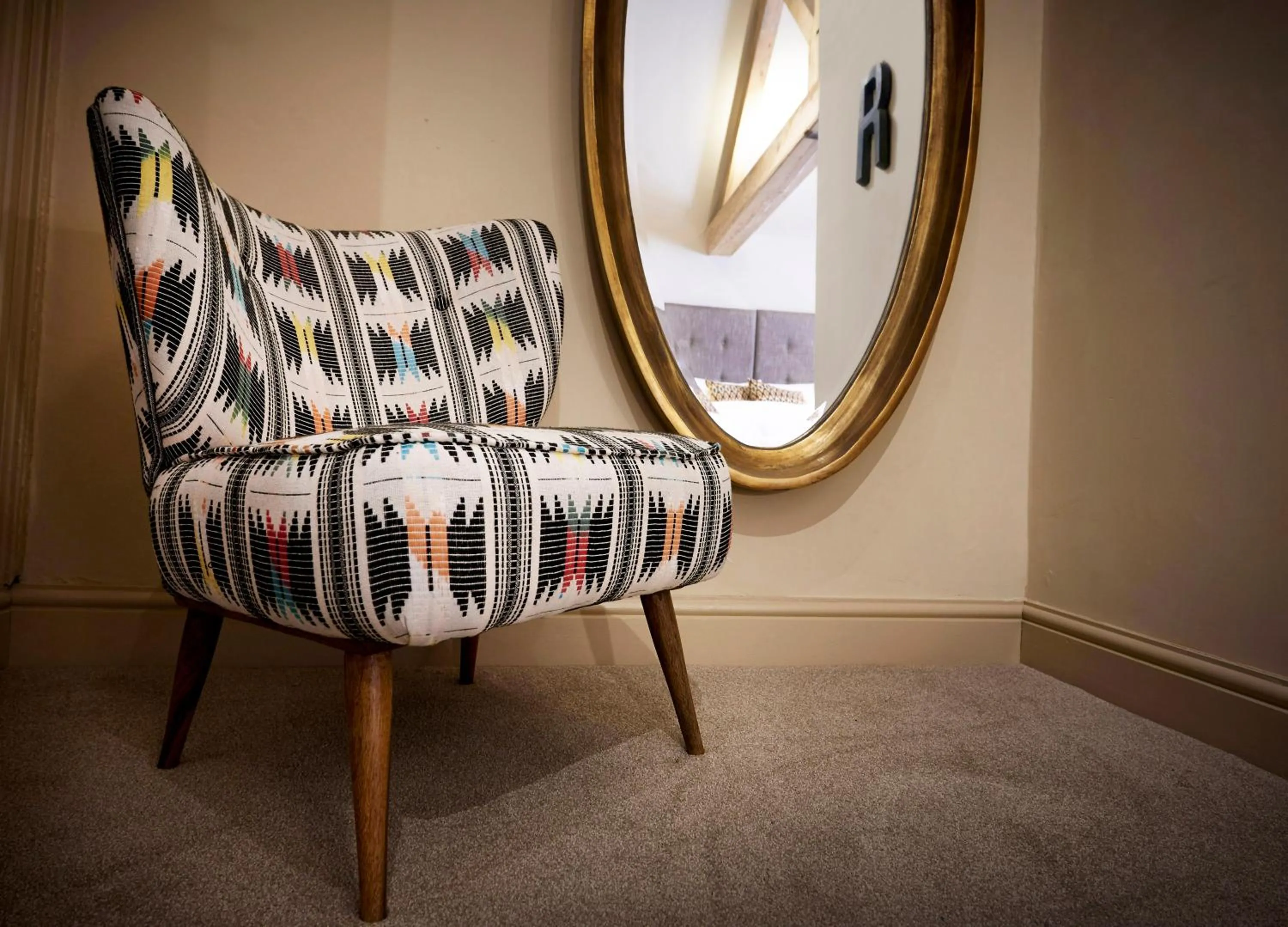 Seating area in The Tickled Trout