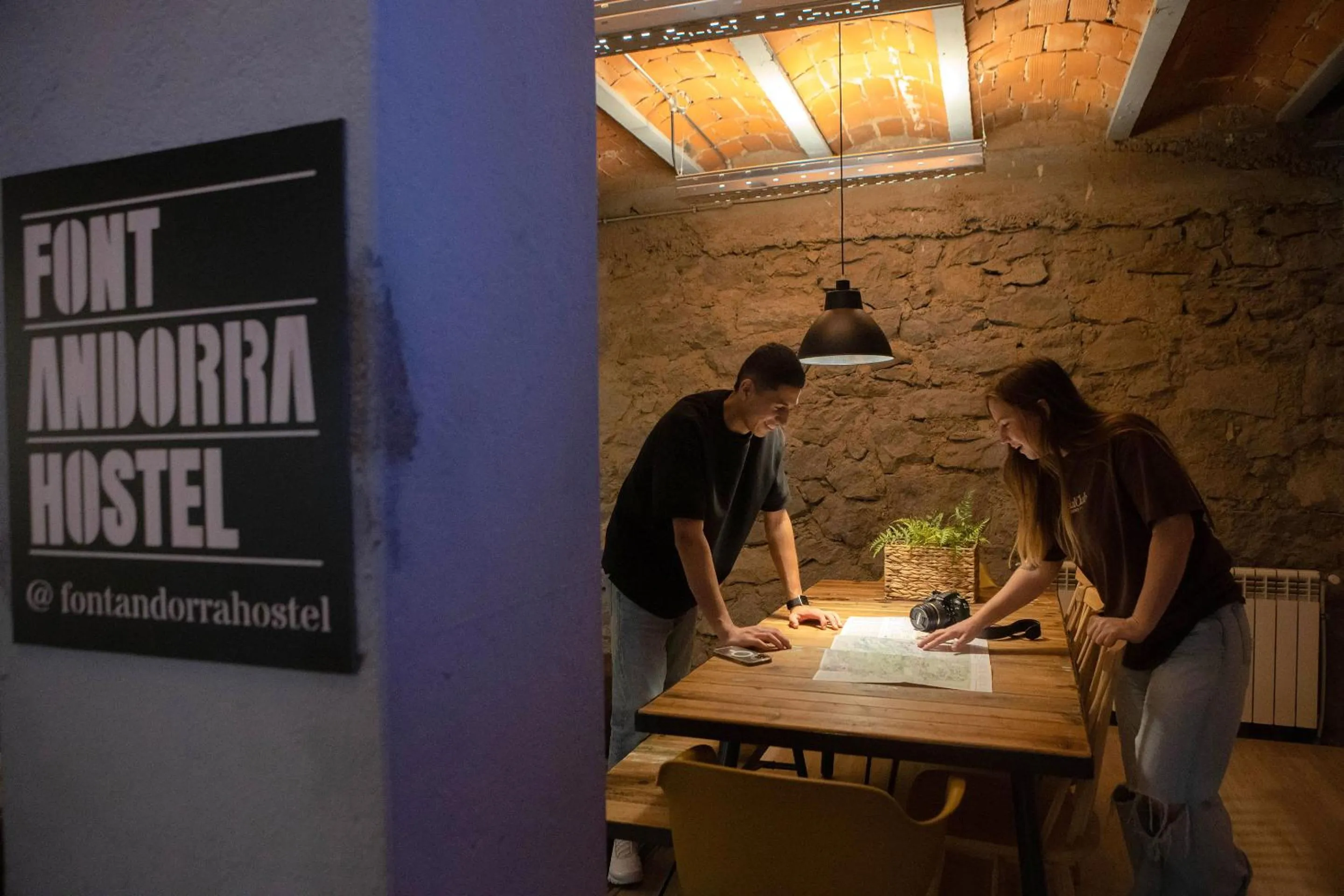 Dining area in Font Andorra Hostel by Nexta