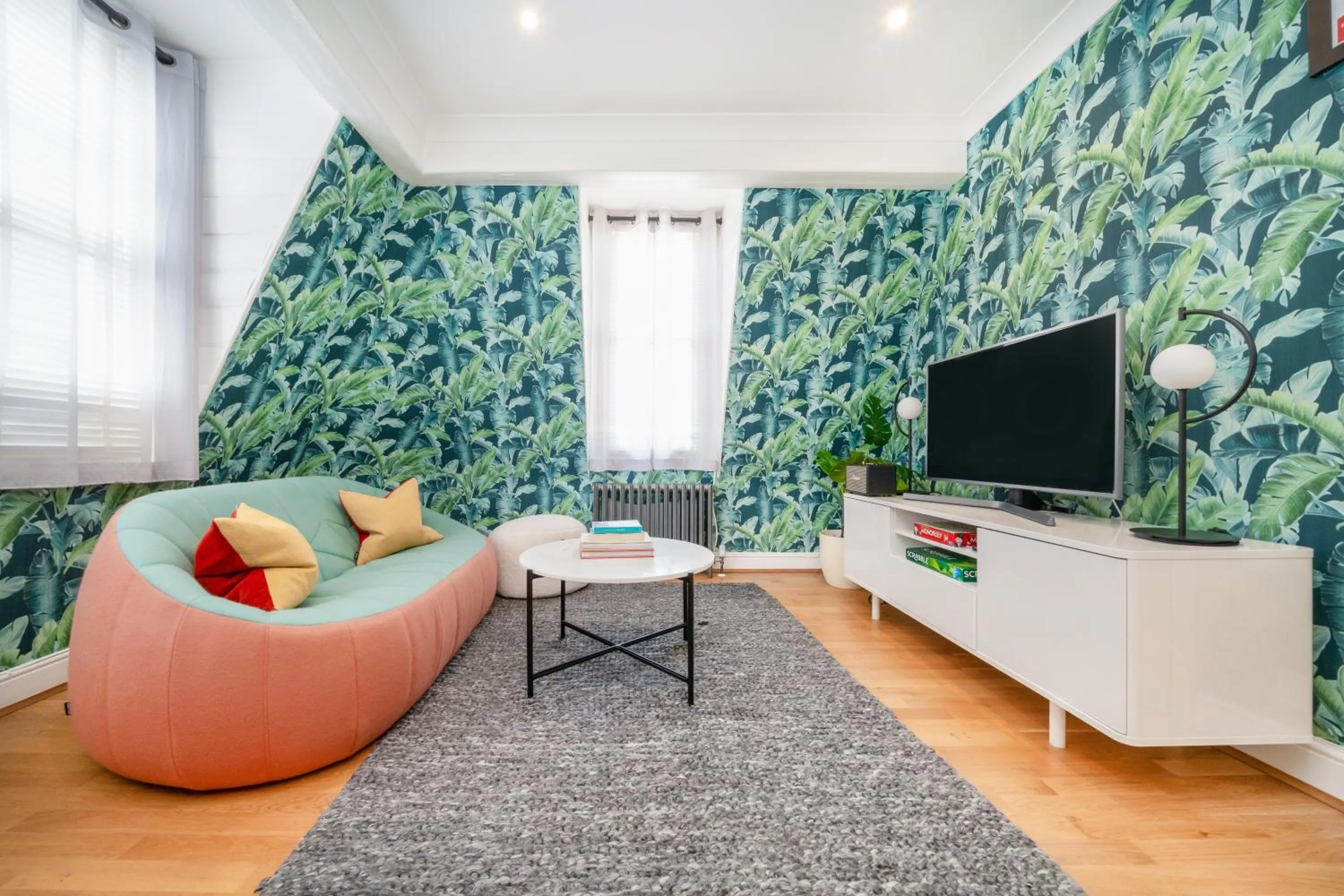 Living room in Crashpads Shoreditch Brick Lane Mini Lofts