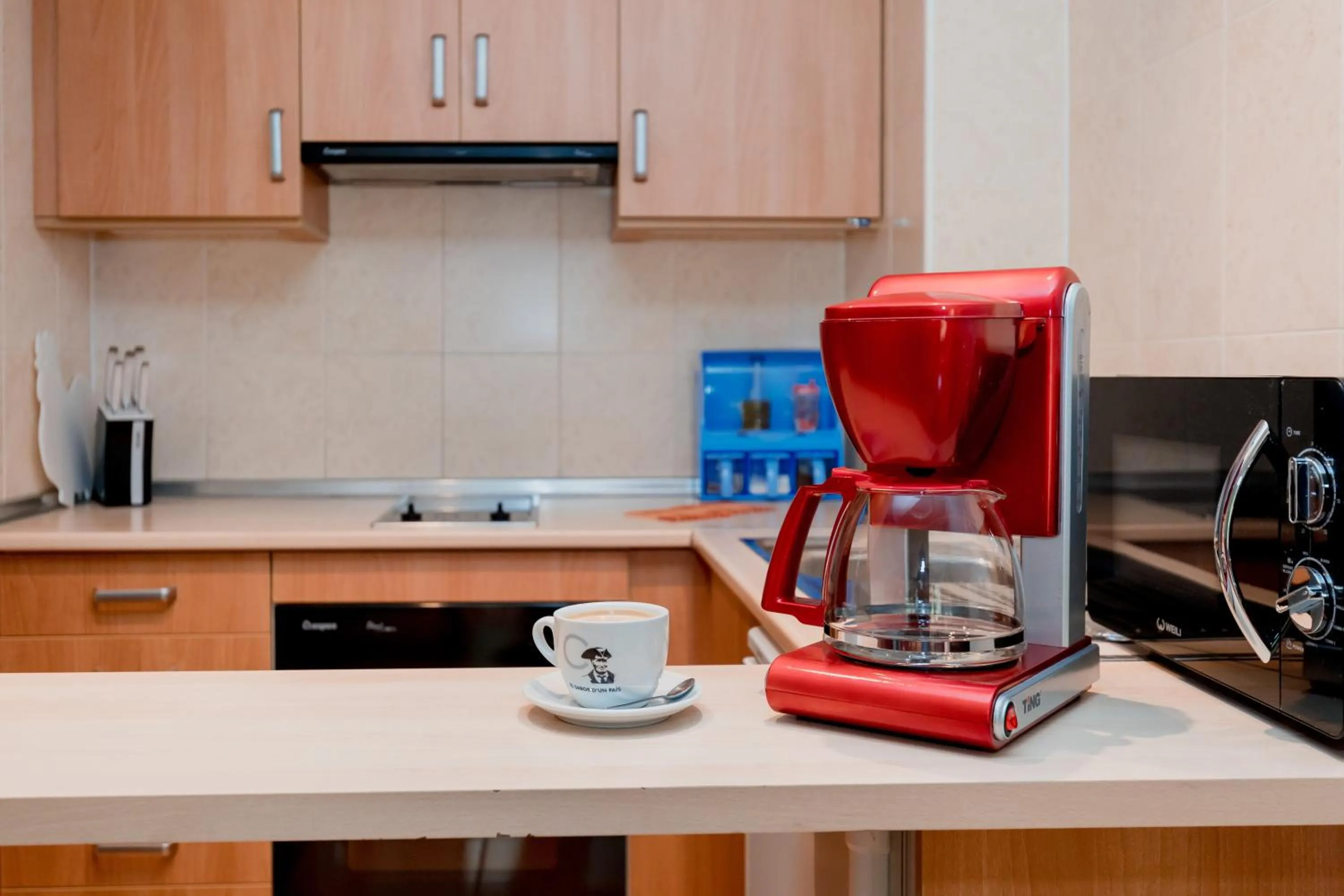 Kitchen or kitchenette in Pierre & Vacances Aparthotel La Tulipa