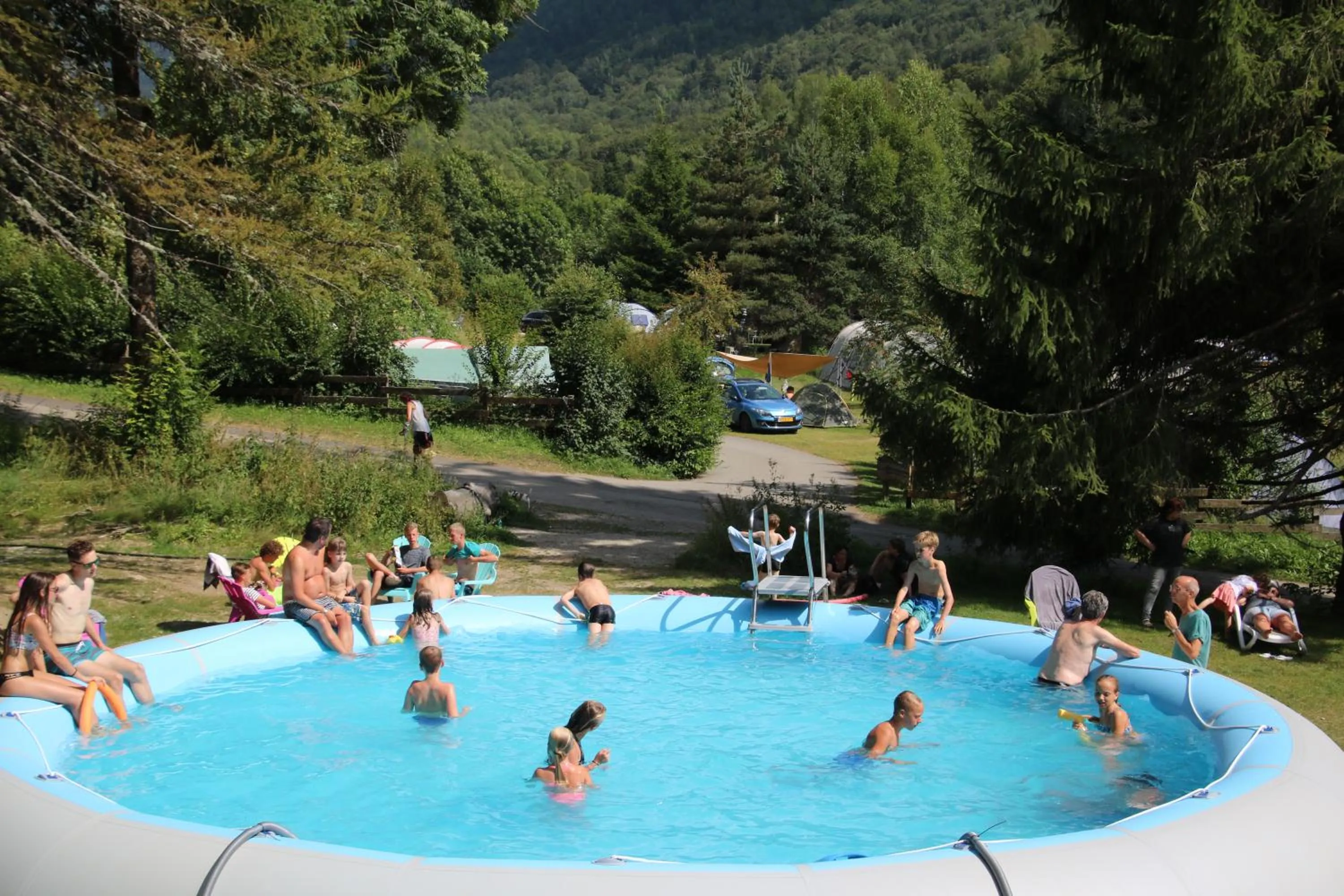 Swimming pool in Gite et camping Ascou La Forge
