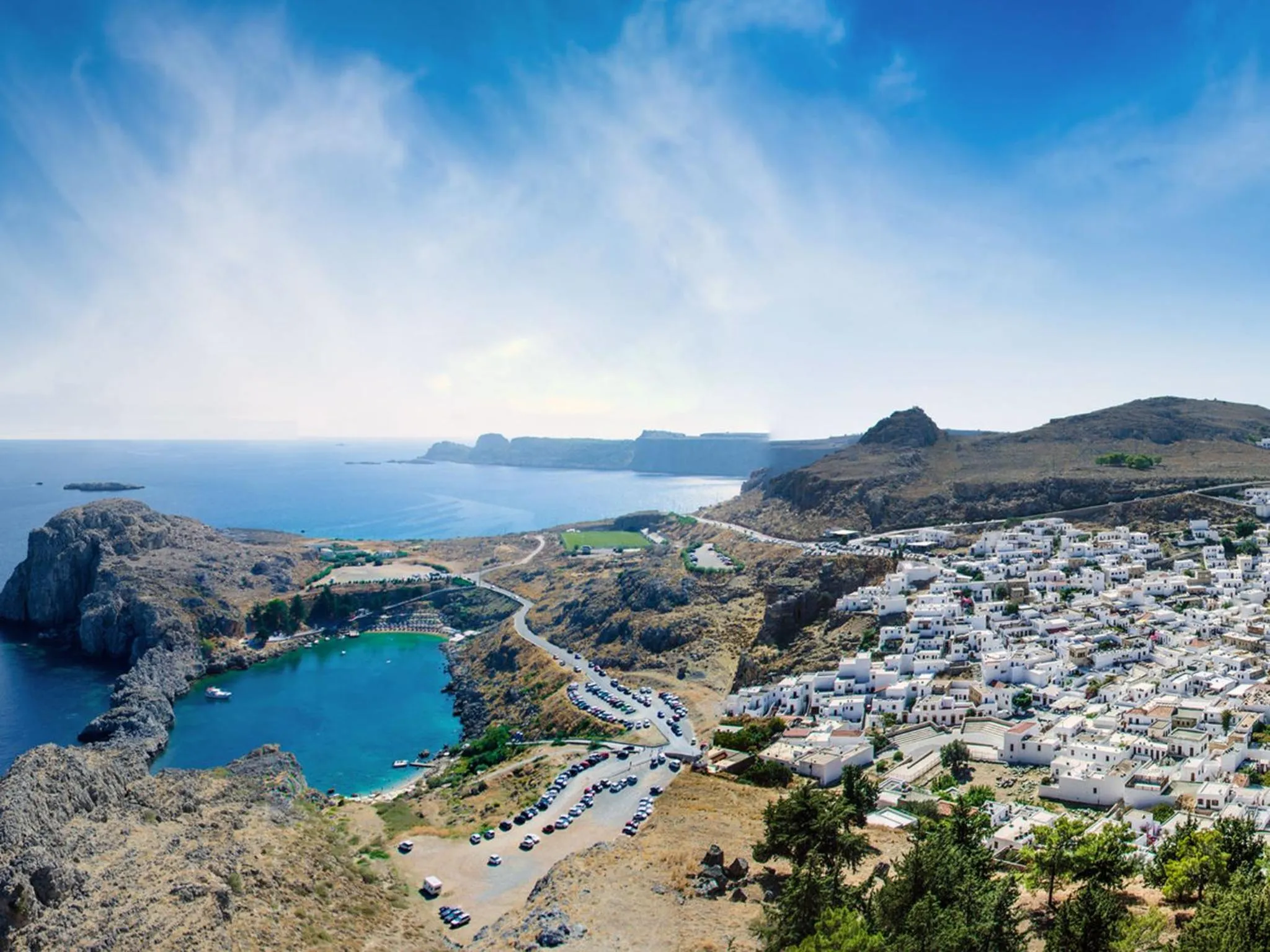 Natural landscape in Lindos Comfy Suites