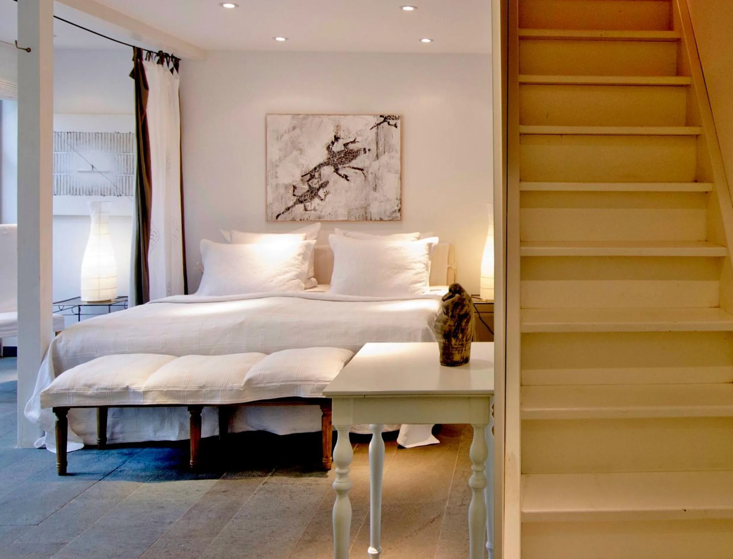 Bed in Am Eichholz Galerie & Art-Hotel