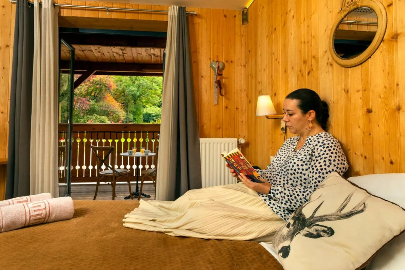 Bed in Domaine du Hirtz, Restaurant & Spa