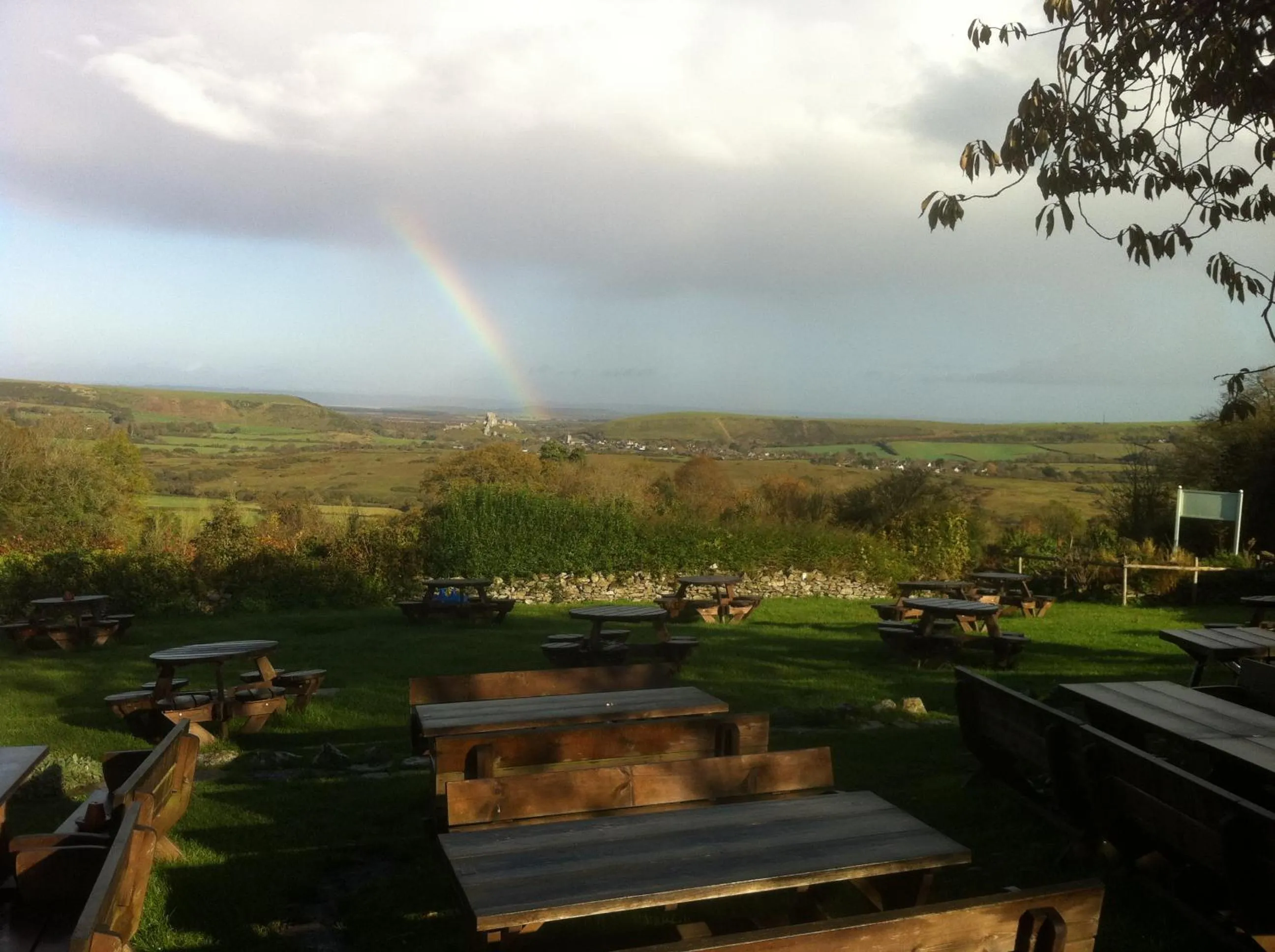 Garden view in The Scott Arms