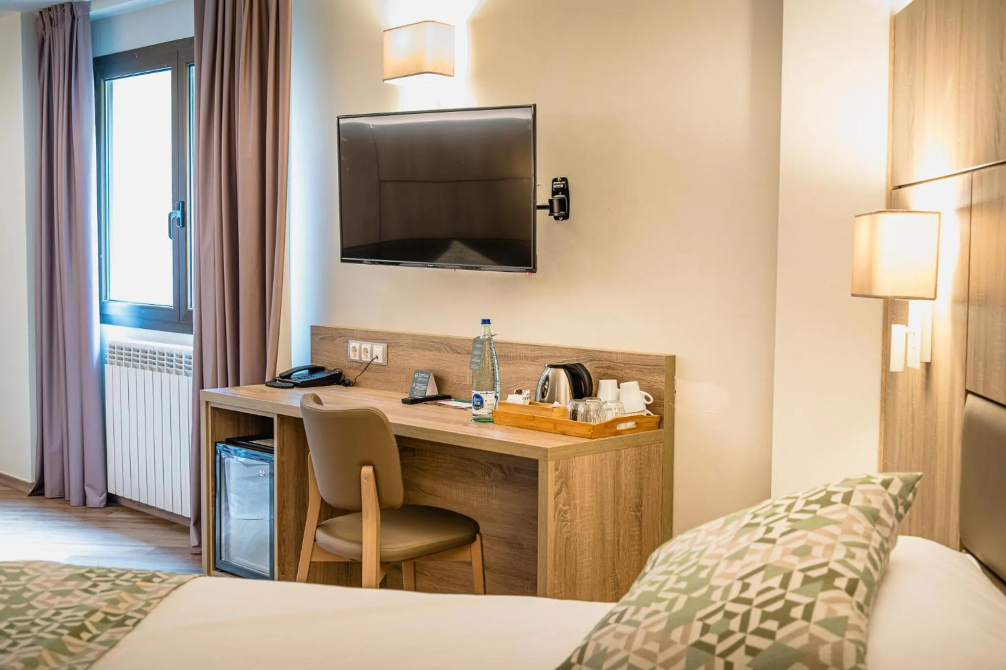 Bed in Hotel Princesa Parc