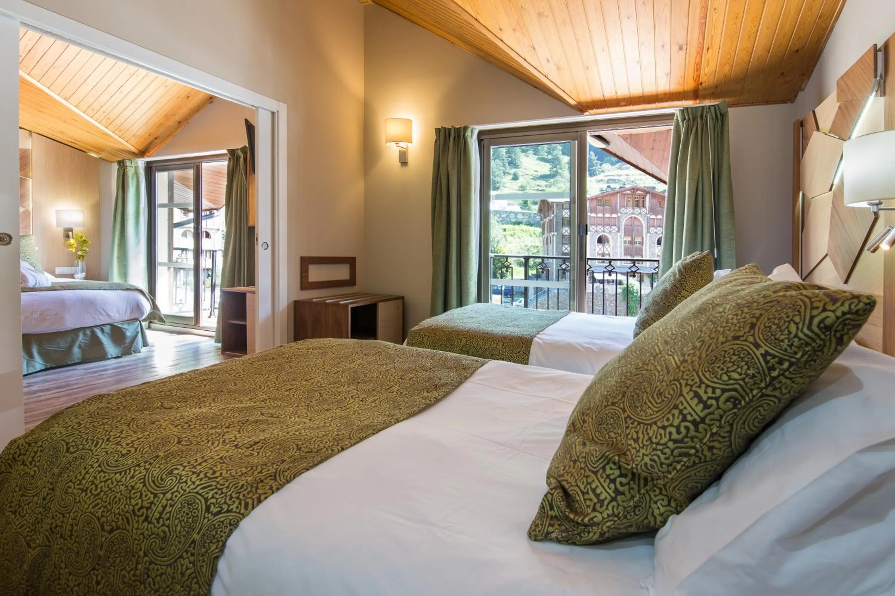 Bed in Hotel Princesa Parc