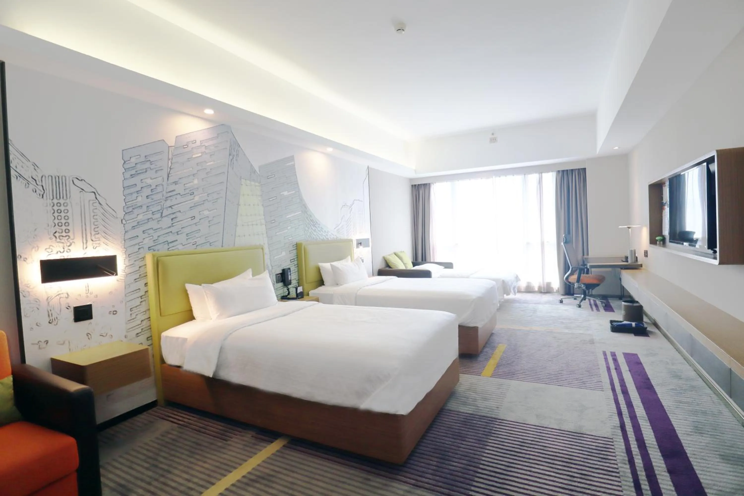 Bed in Hampton by Hilton Guangzhou Zhujiang New Town