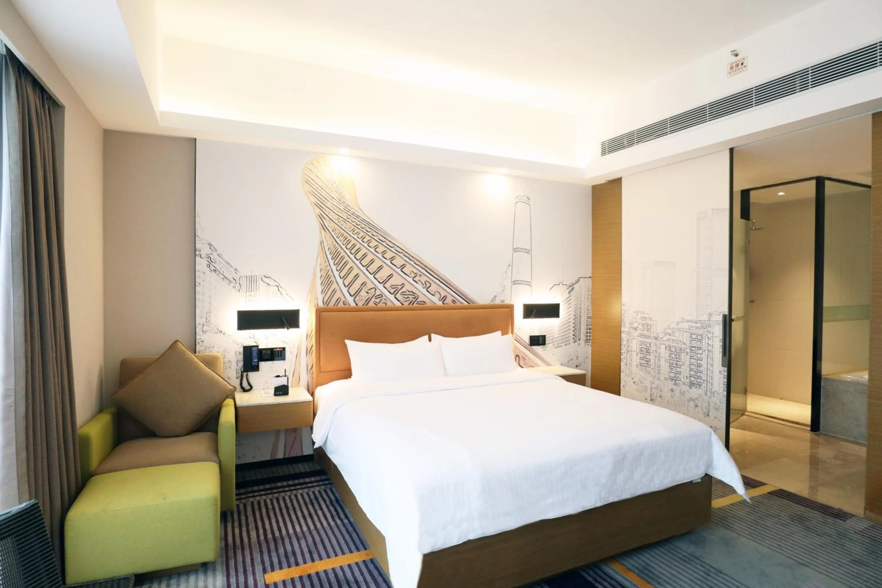 Bed in Hampton by Hilton Guangzhou Zhujiang New Town