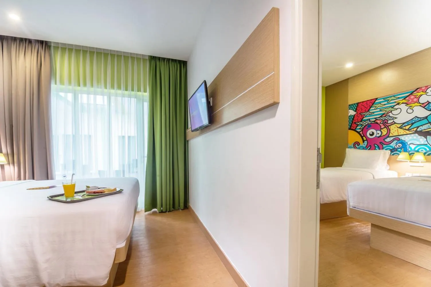 Bed in MaxOneHotels at Resort Makassar