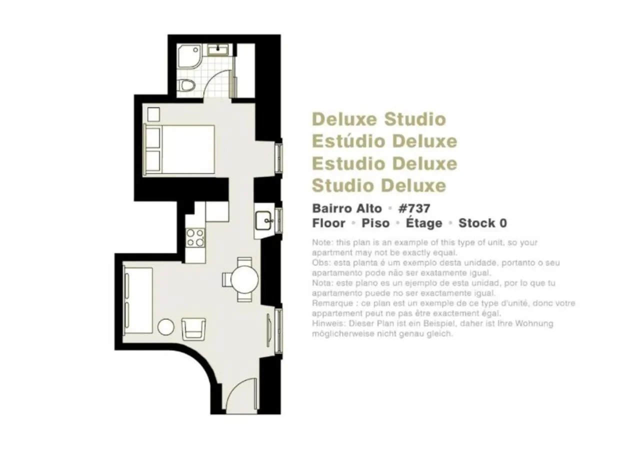 Floor plan in LSA Bairro Alto by Numa