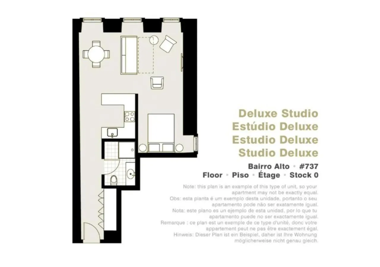 Floor plan in LSA Bairro Alto by Numa
